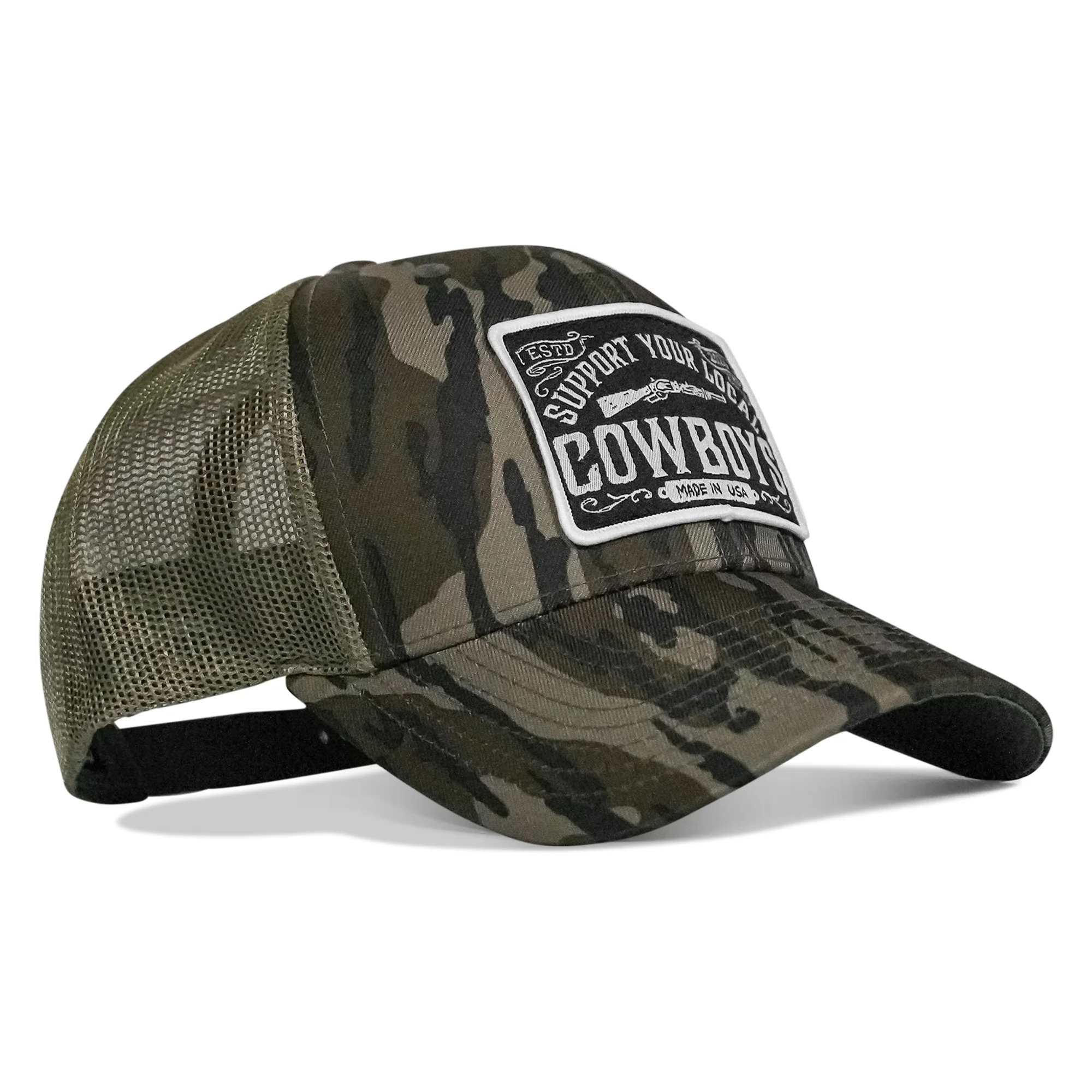 Support Your Local Cowboys Patch Snapback Hat - Image 6
