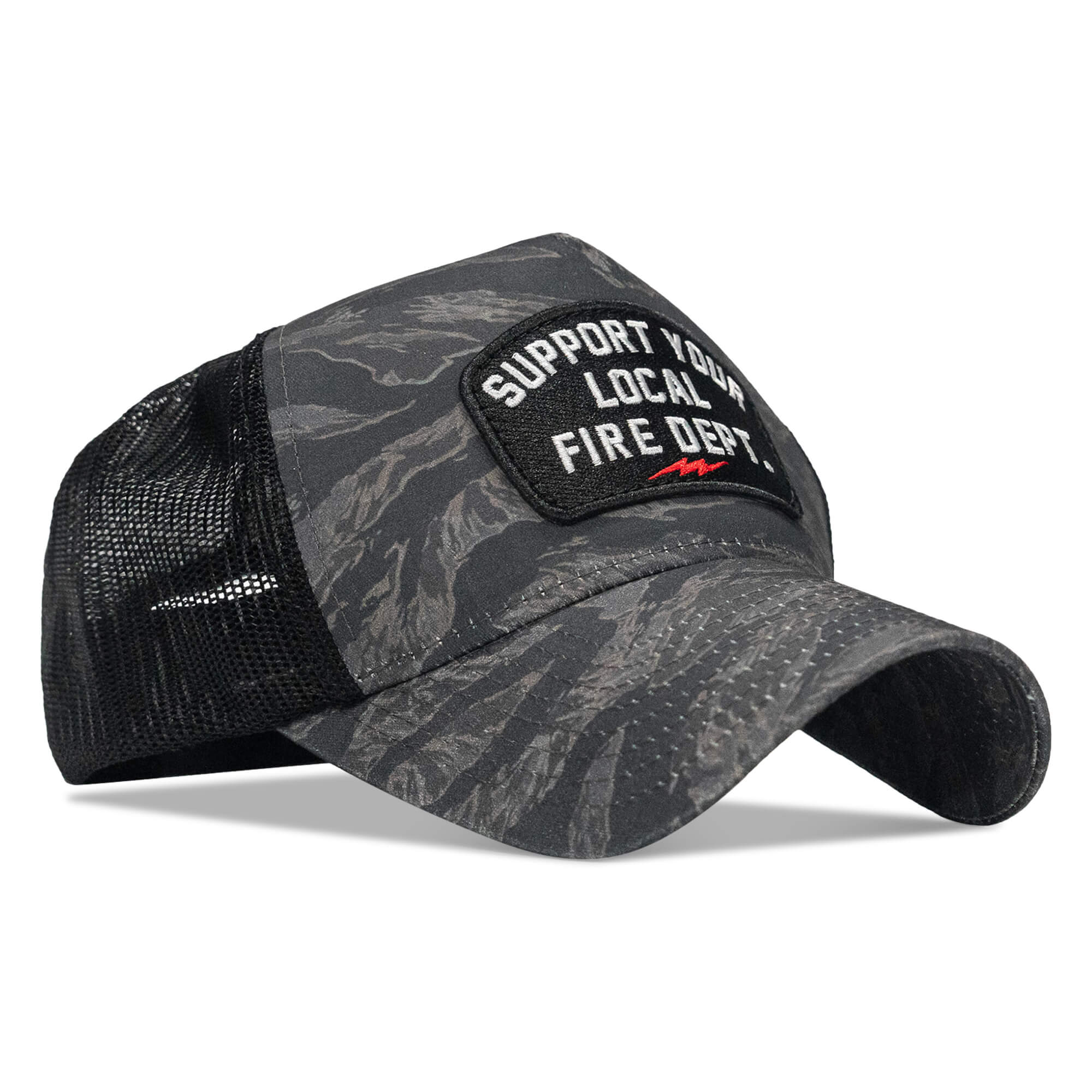 Support Your Local Fire Dept Patch Five Panel Breacher Snapback Hat - Image 2