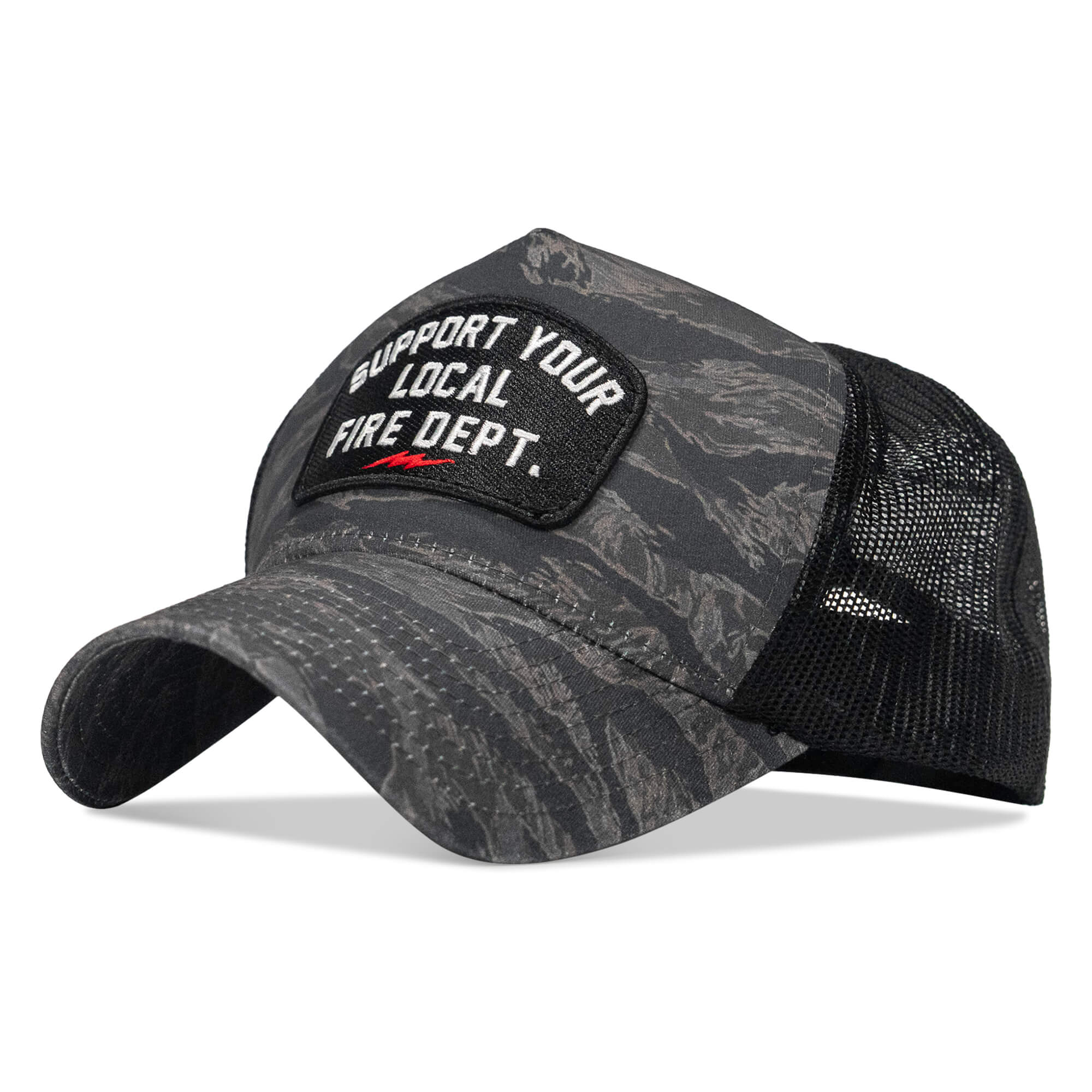 Support Your Local Fire Dept Patch Five Panel Breacher Snapback Hat - Image 3