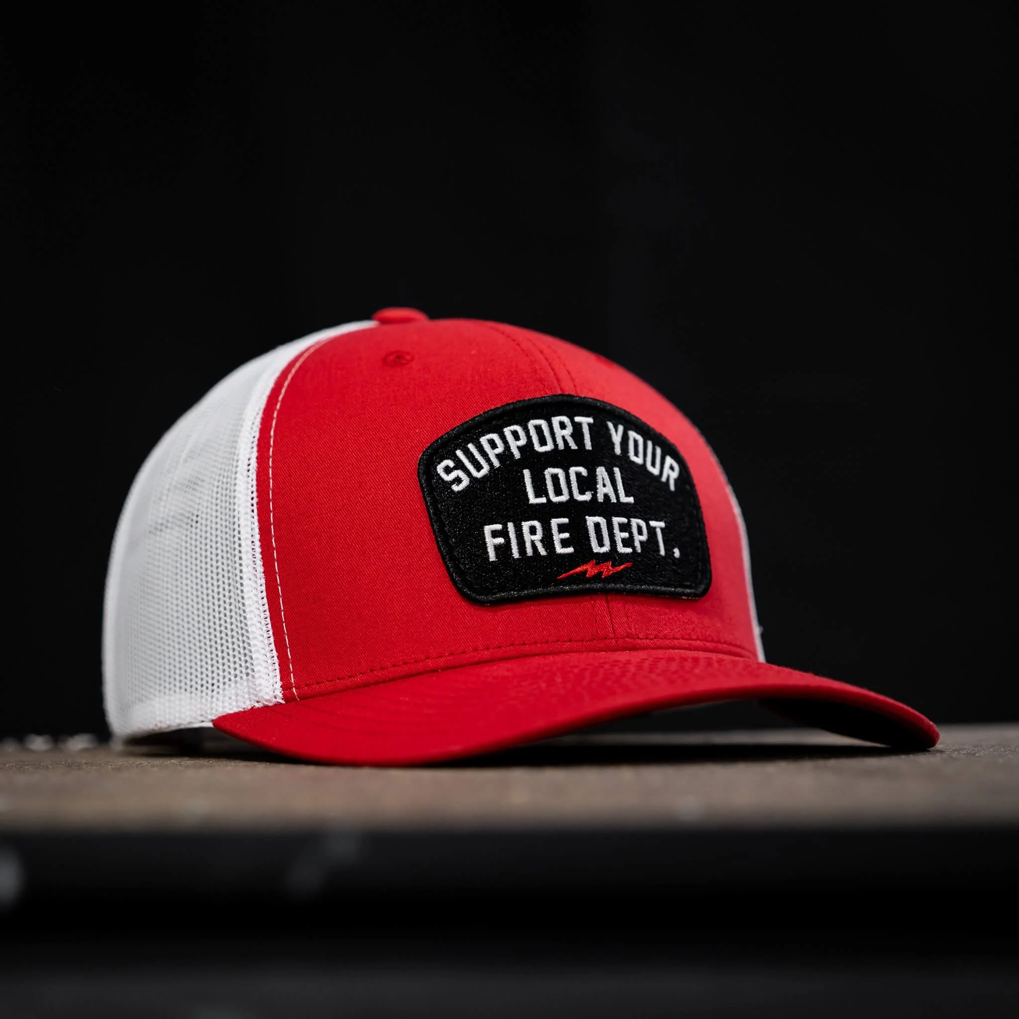 Support Your Local Fire Dept. Patch Snapback Hat - Image 6