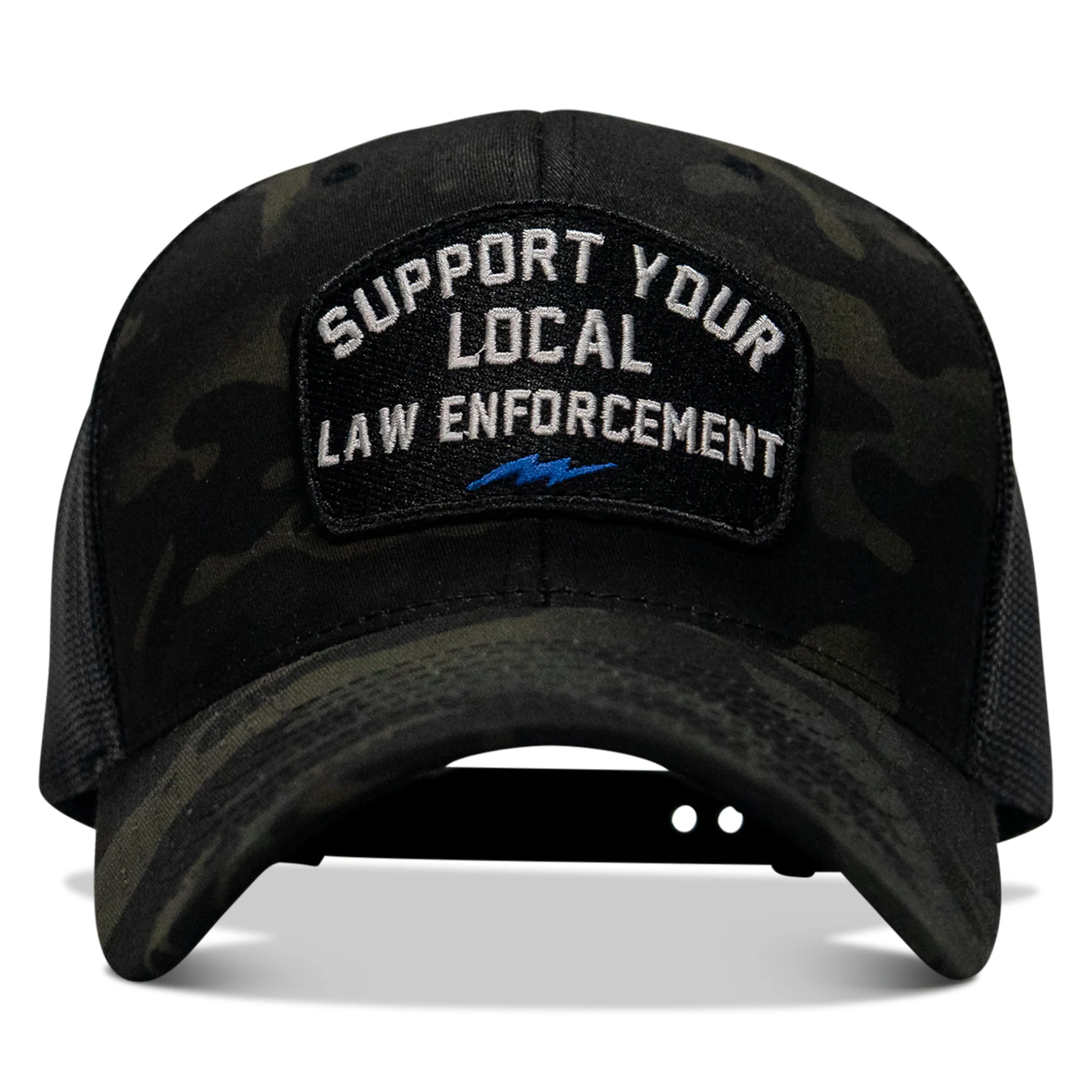 Support Your Local Law Enforcement Mid-Profile Snapback Hat - Image 17