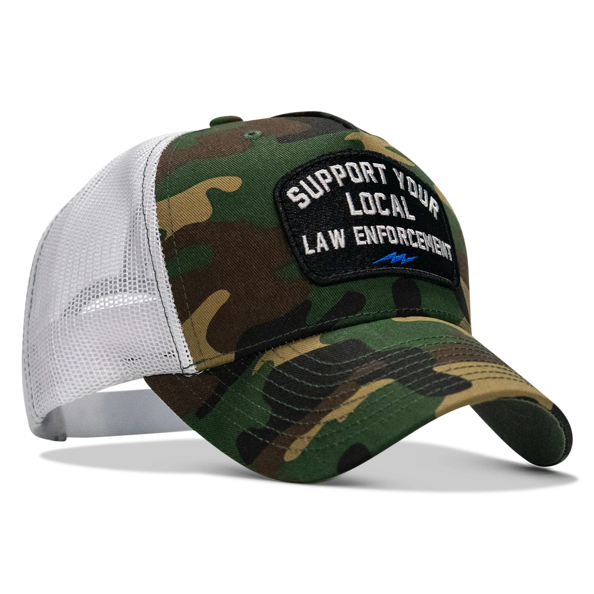 Support Your Local Law Enforcement Mid-Profile Snapback Hat - Image 23