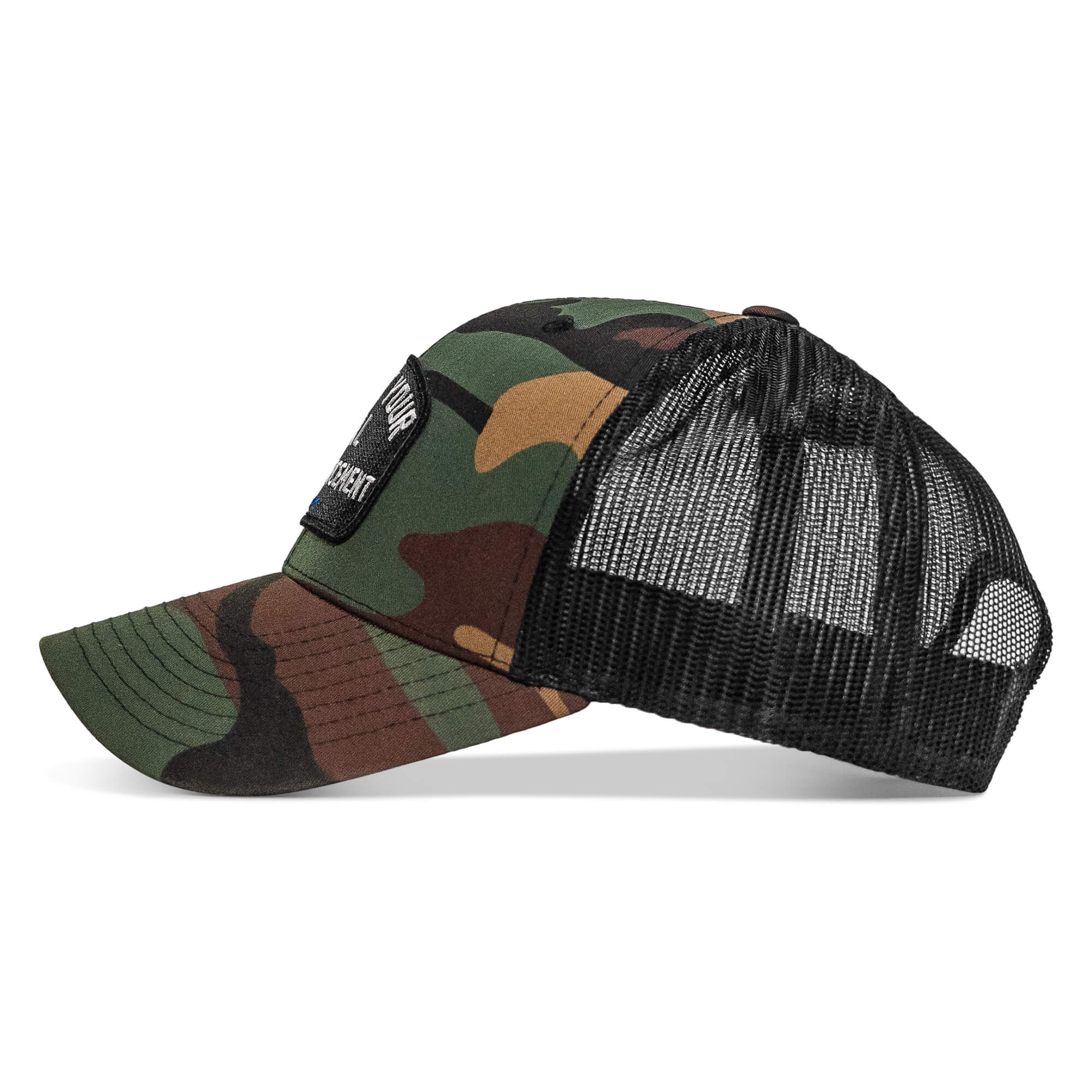 Support Your Local Law Enforcement Mid-Profile Snapback Hat - Image 6