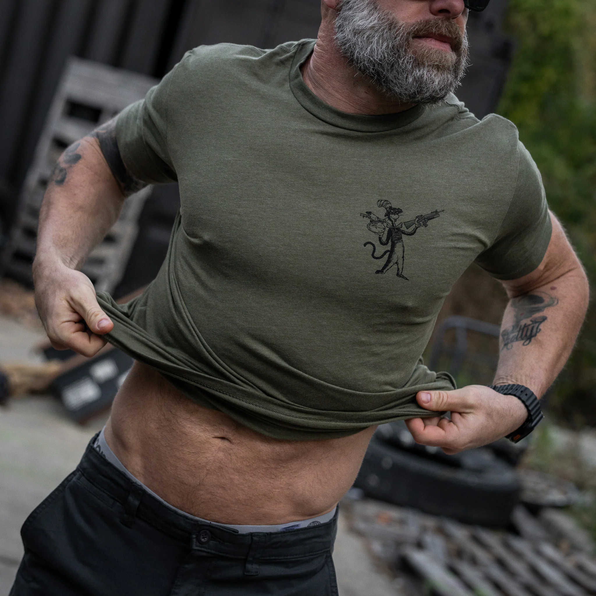 The Cat With A Gat Remix Men's T-Shirt - Image 24