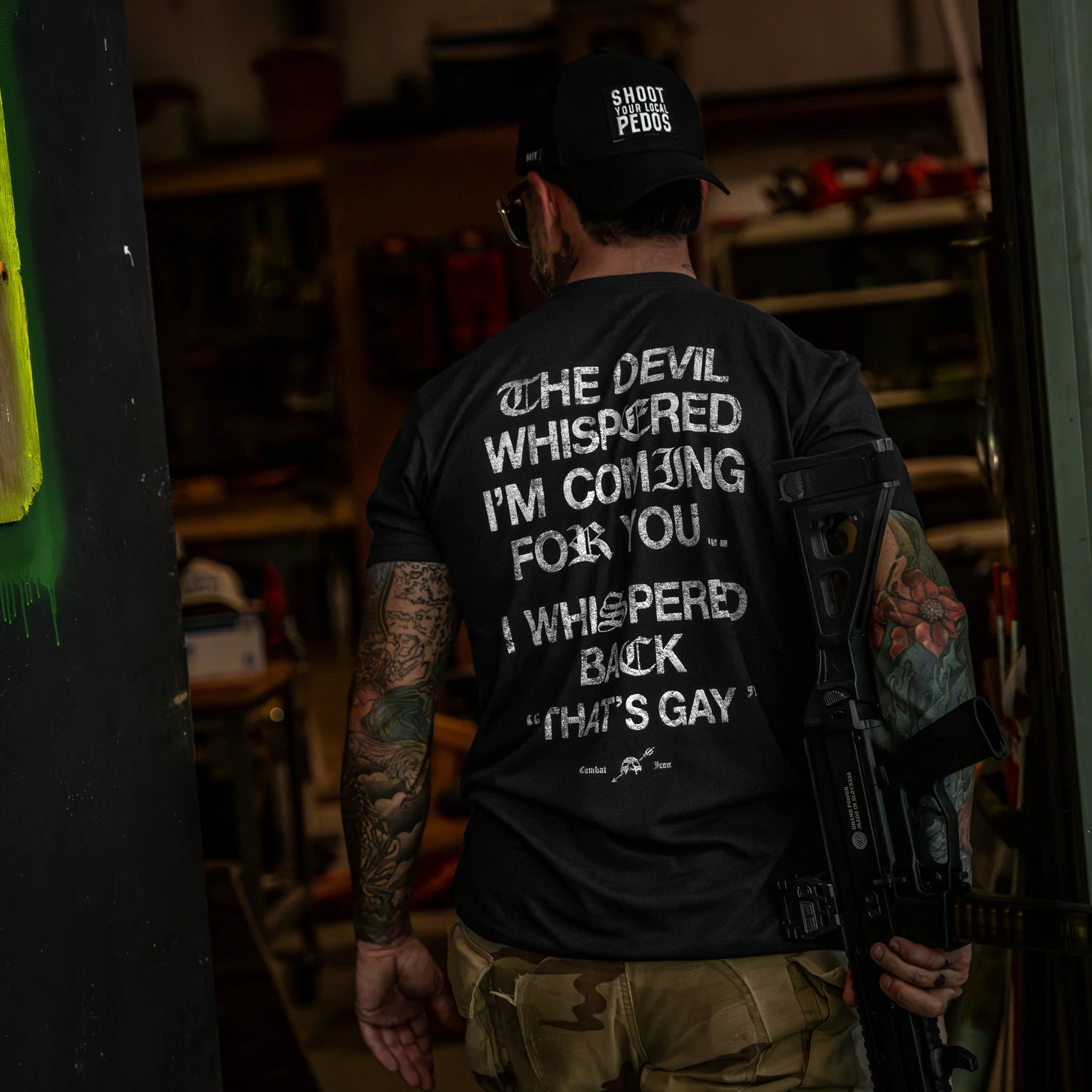 The Devil Whispered I'm Coming For You Men's T-Shirt - Image 3