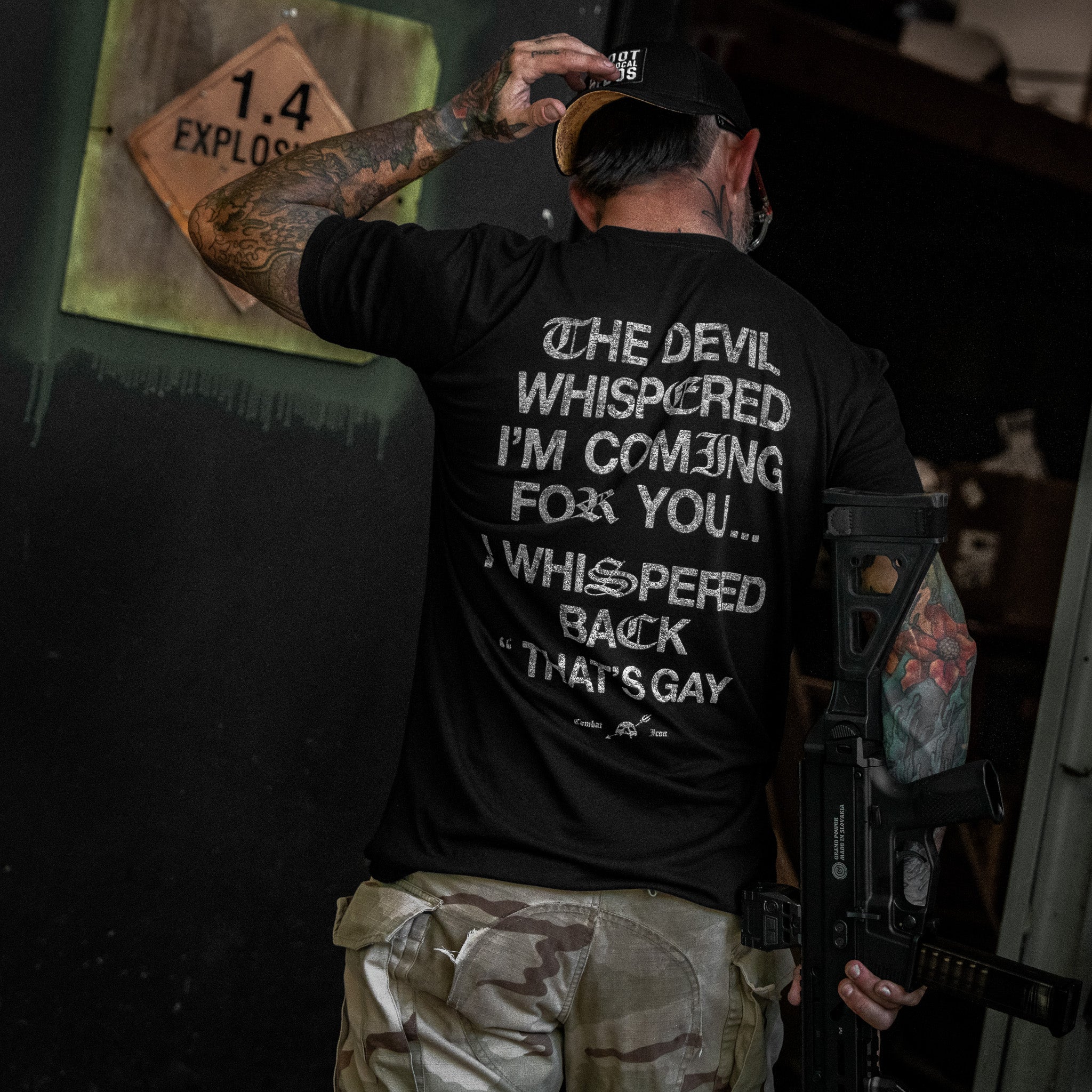 The Devil Whispered I'm Coming For You Men's T-Shirt - Image 4