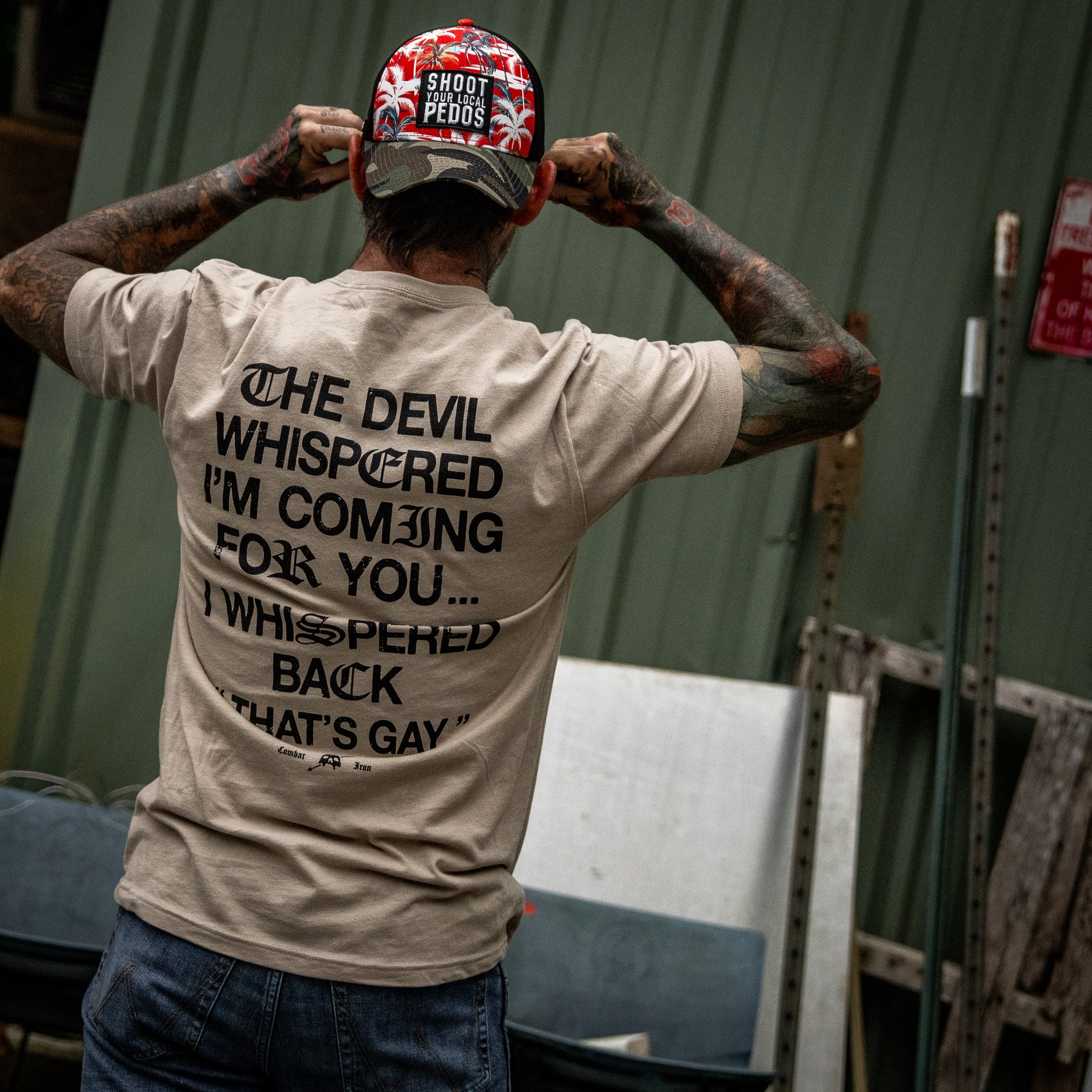 The Devil Whispered I'm Coming For You Men's T-Shirt - Image 9