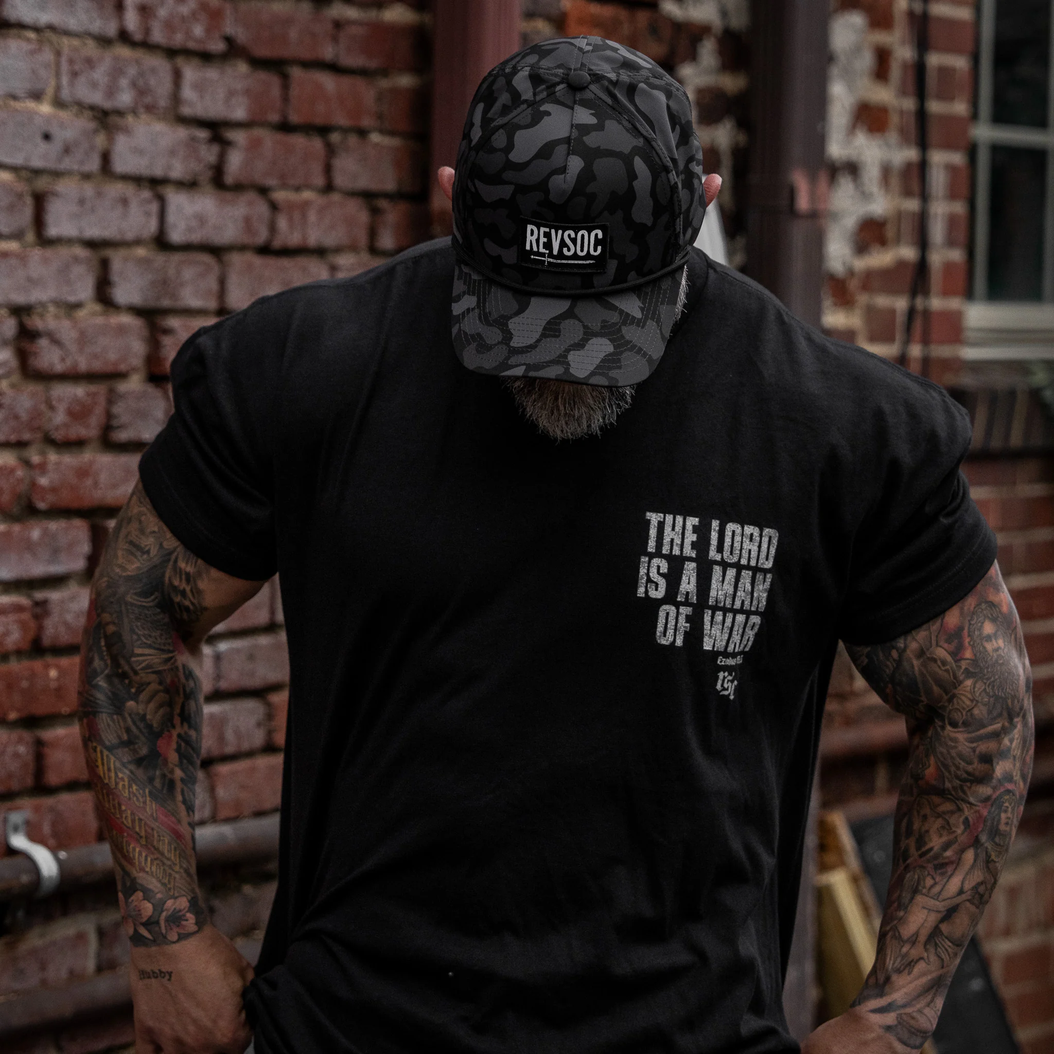 The Lord Is A Man Of War Heavyweight Men's T-Shirt - Image 8