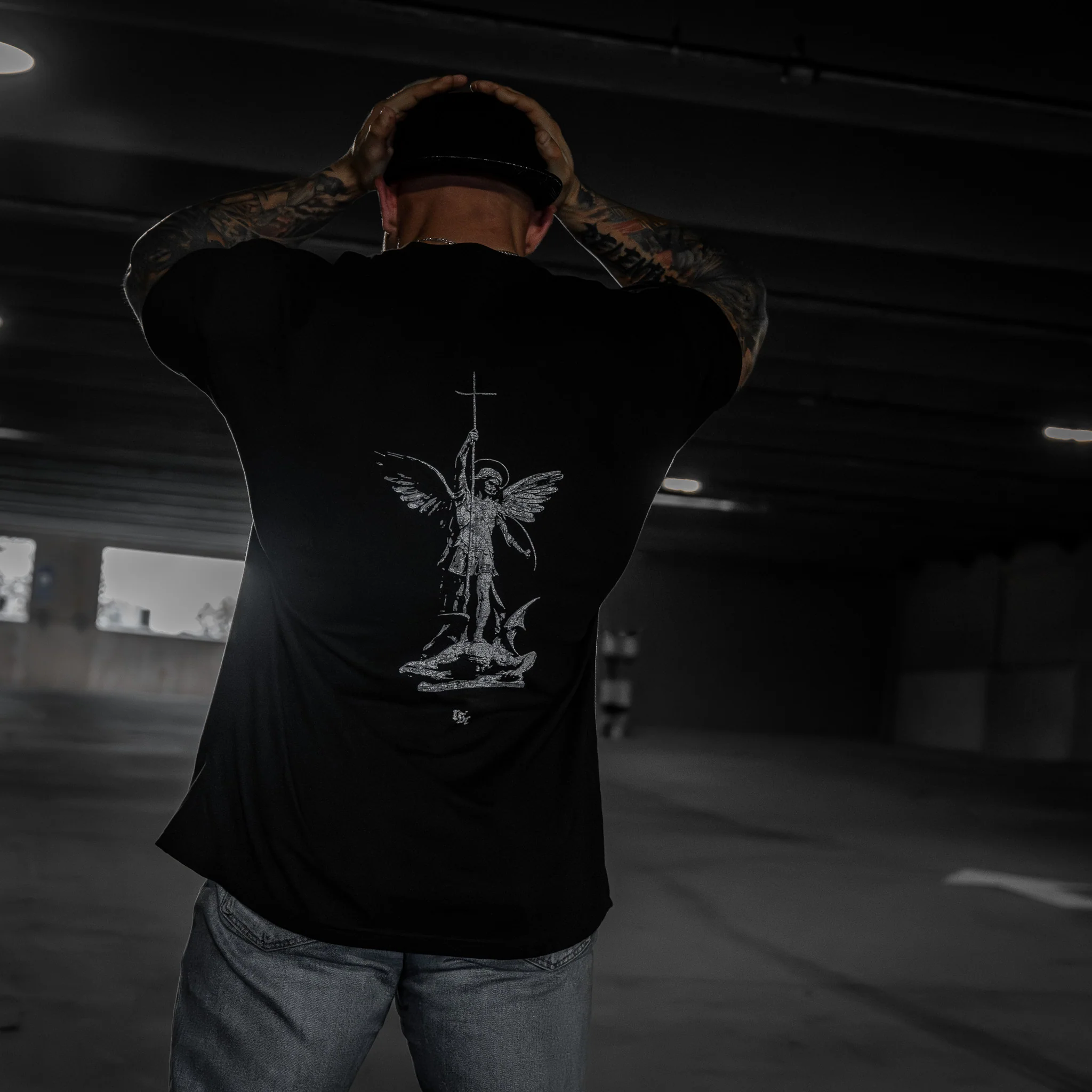 The Lord Is A Man Of War Heavyweight Men's T-Shirt - Image 9