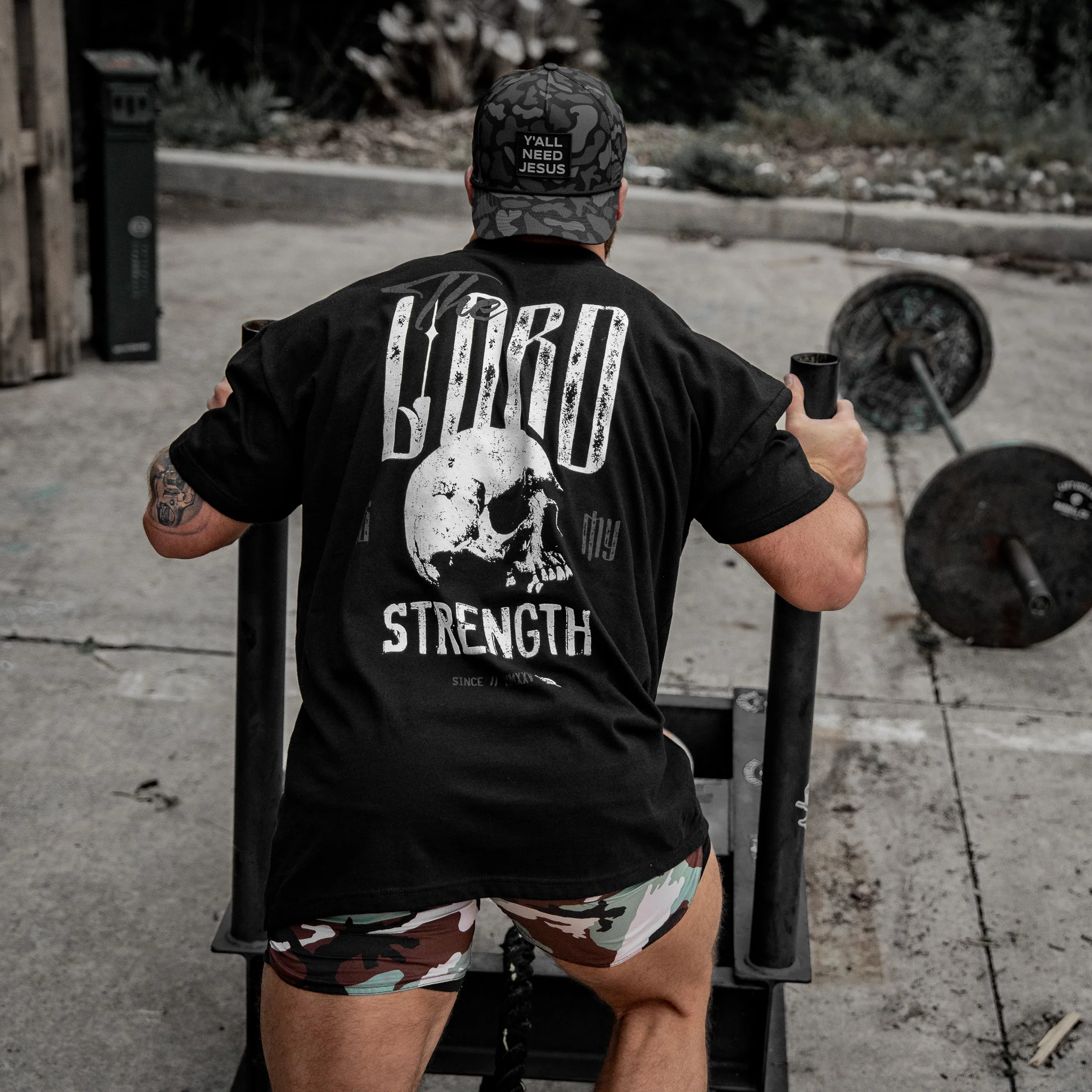 The Lord Is My Strength Heavyweight Men's T-Shirt - Image 3