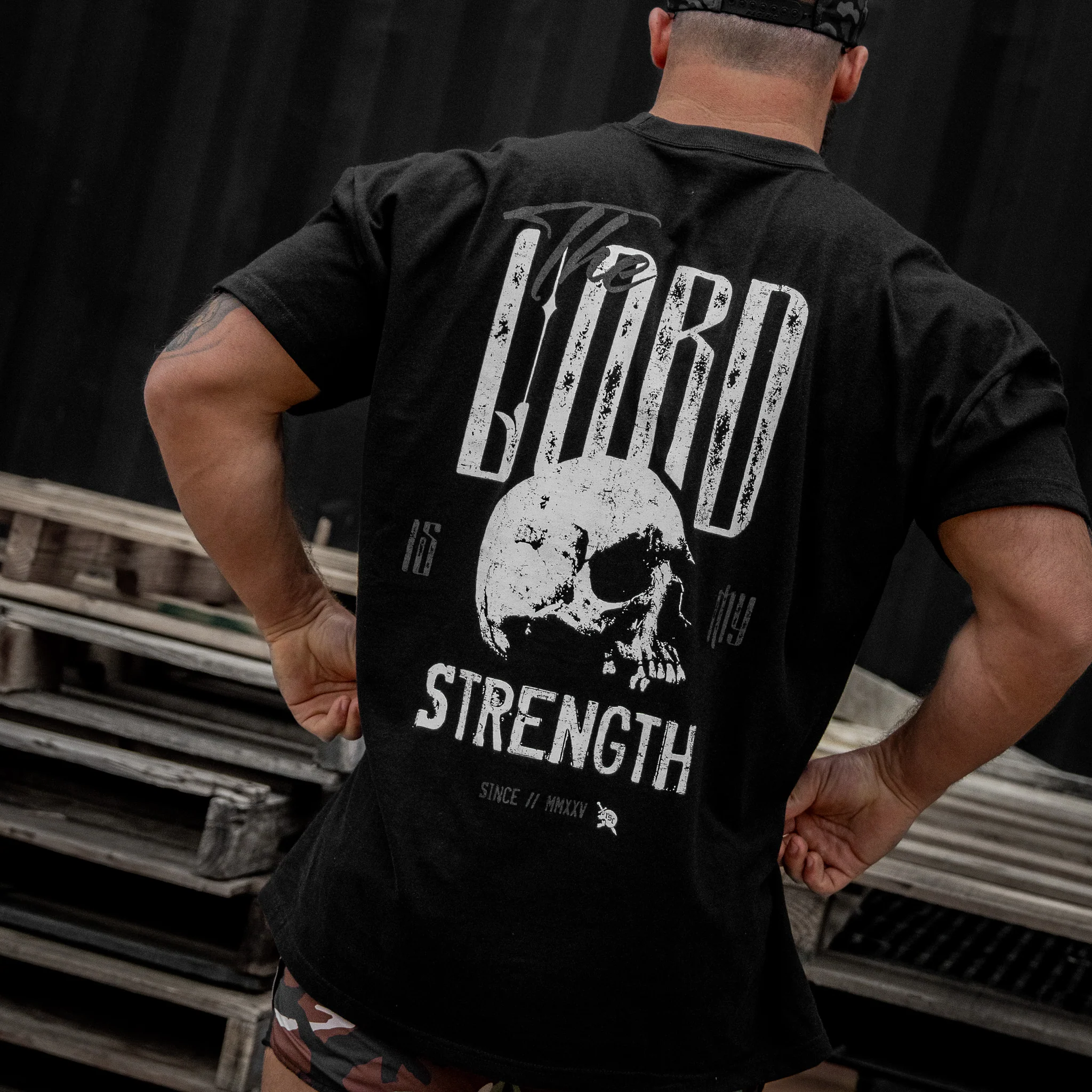 The Lord Is My Strength Heavyweight Men's T-Shirt - Image 4