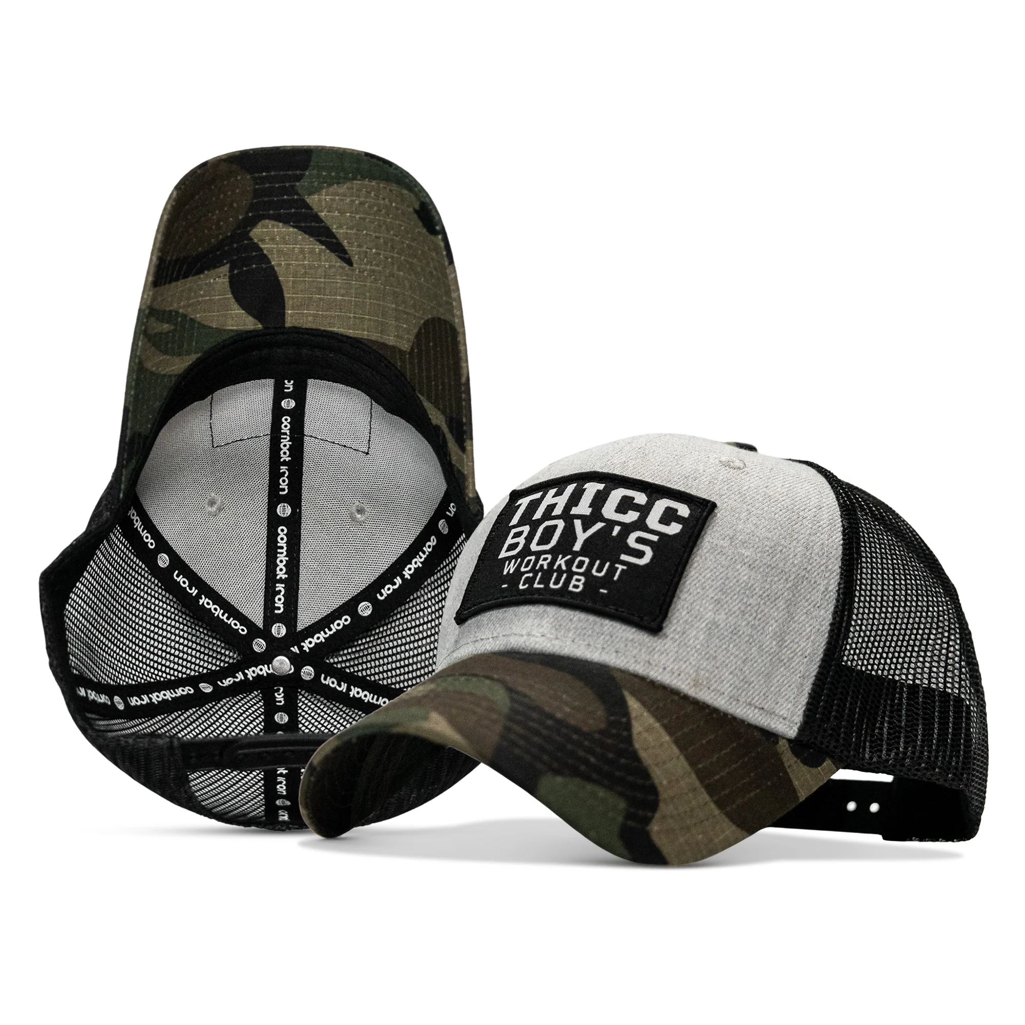 Thicc Boys Workout Club Patch Original Ripstop Snapback Hat - Image 15