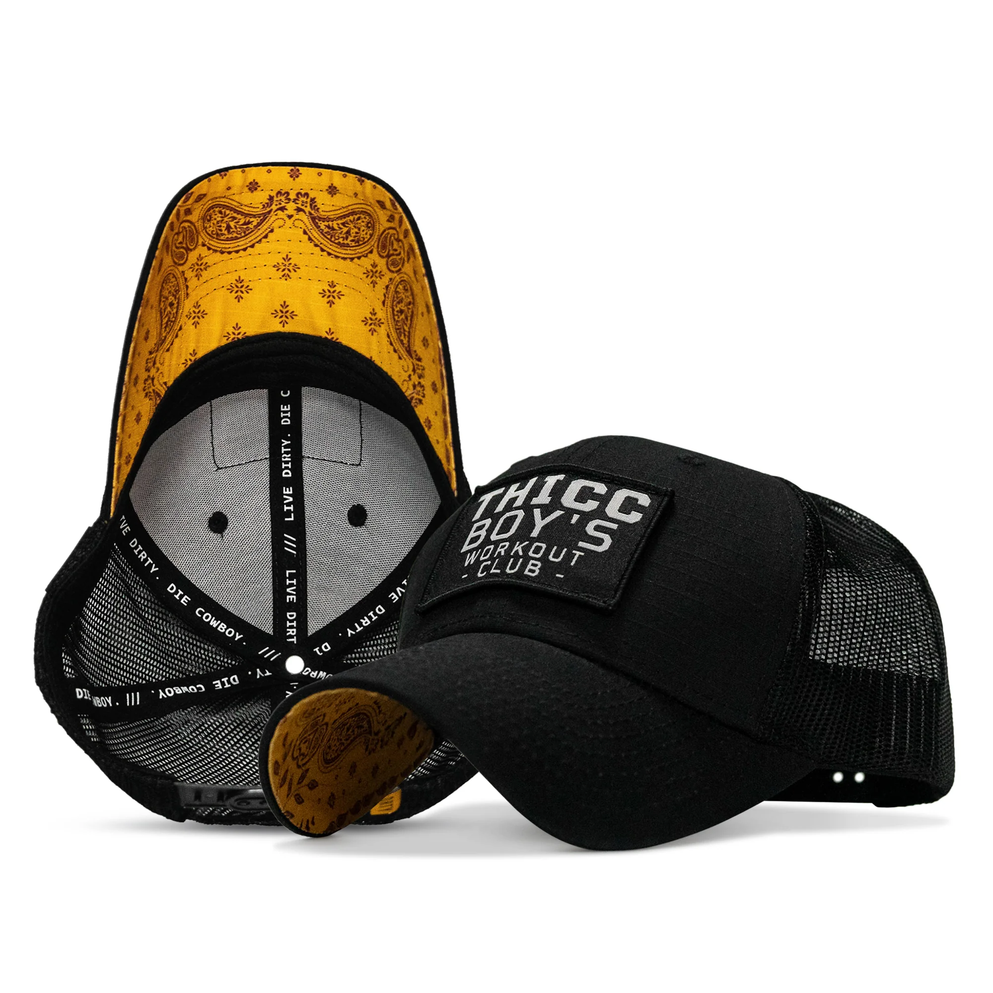 Thicc Boys Workout Club Patch Original Ripstop Snapback Hat - Image 8