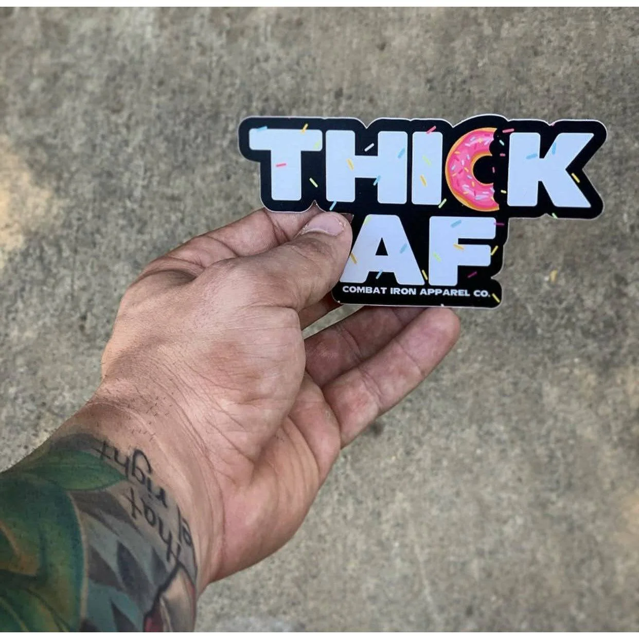 Thick AF Donut Decal Sticker - Image 3