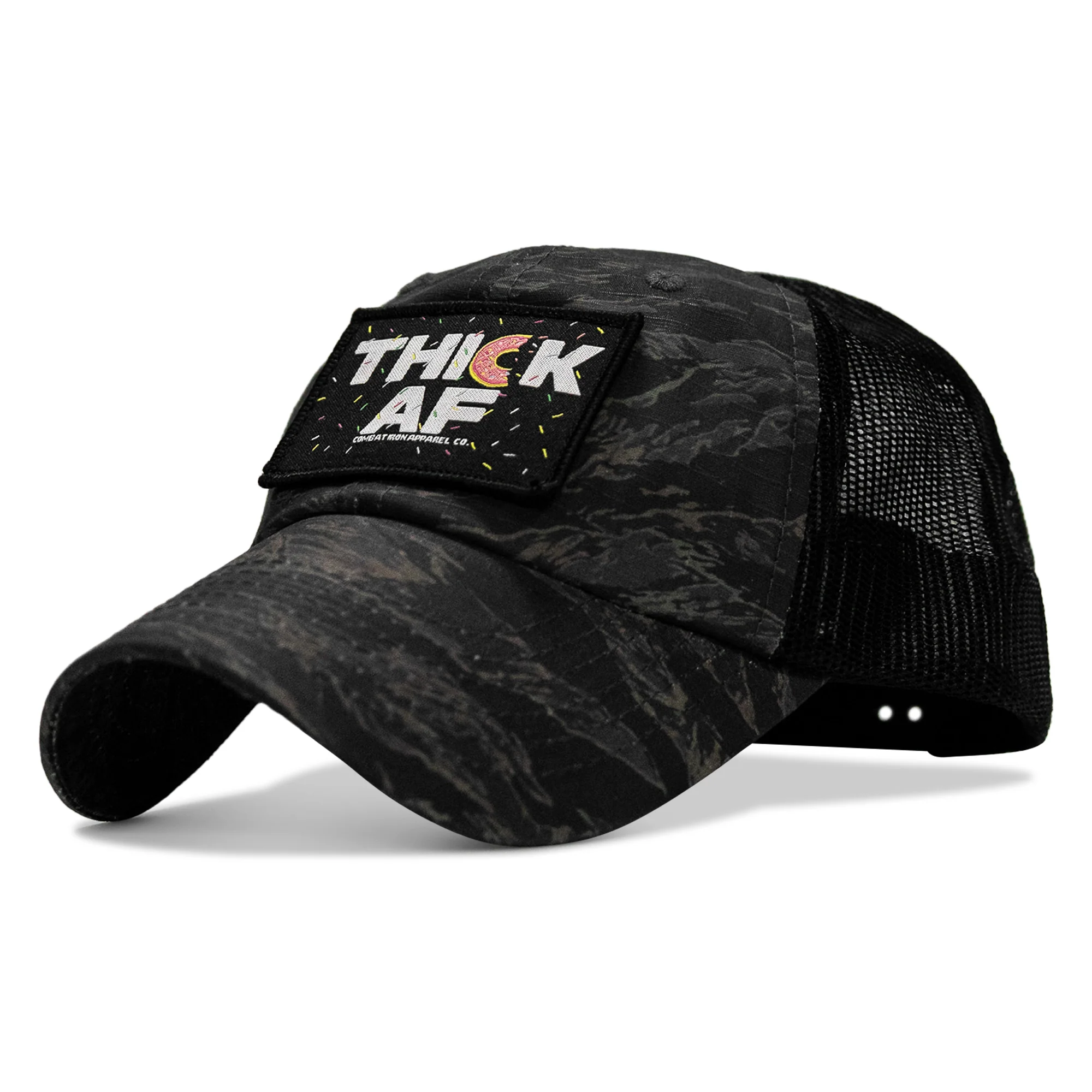 THICK AF Donut Edition Patch. Tactical Ripstop Mesh Snapback Hat - Image 8