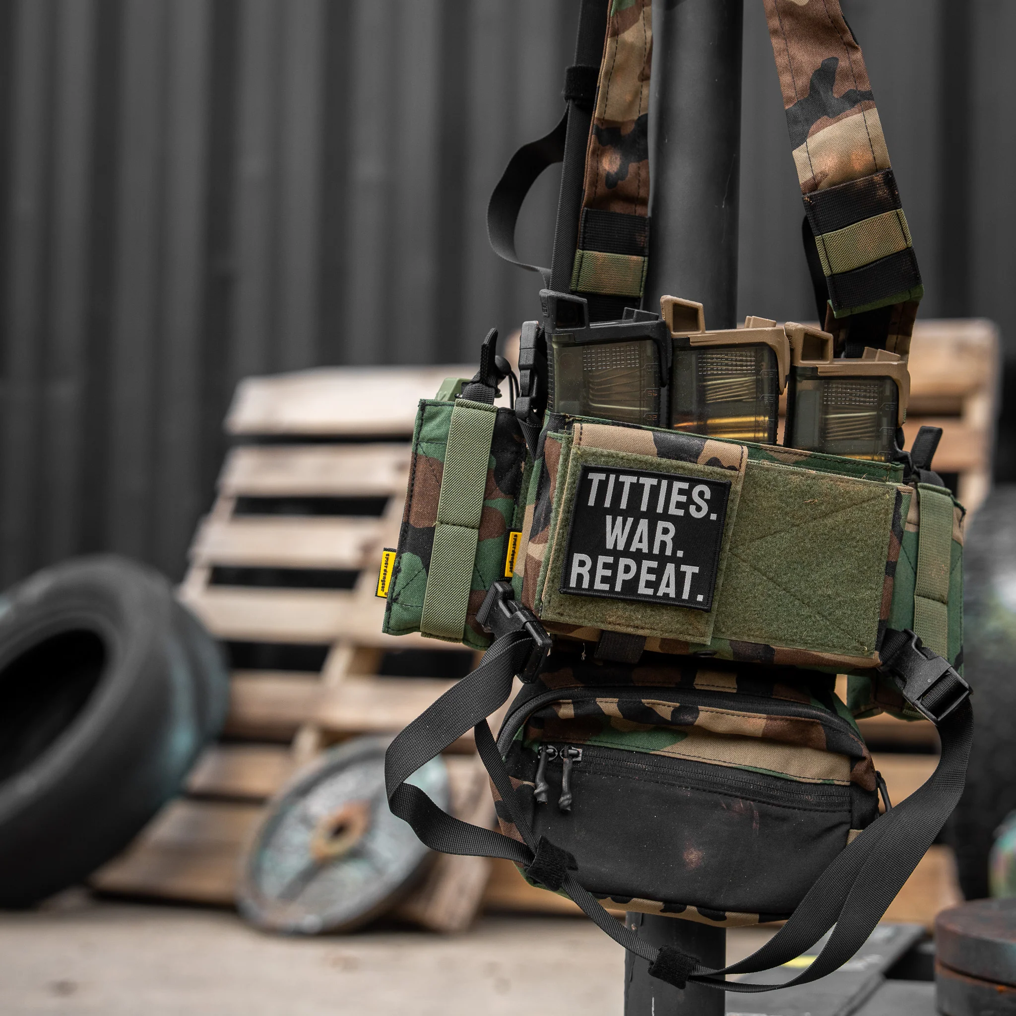 Titties. War. Repeat. Velcro Patch - Image 2