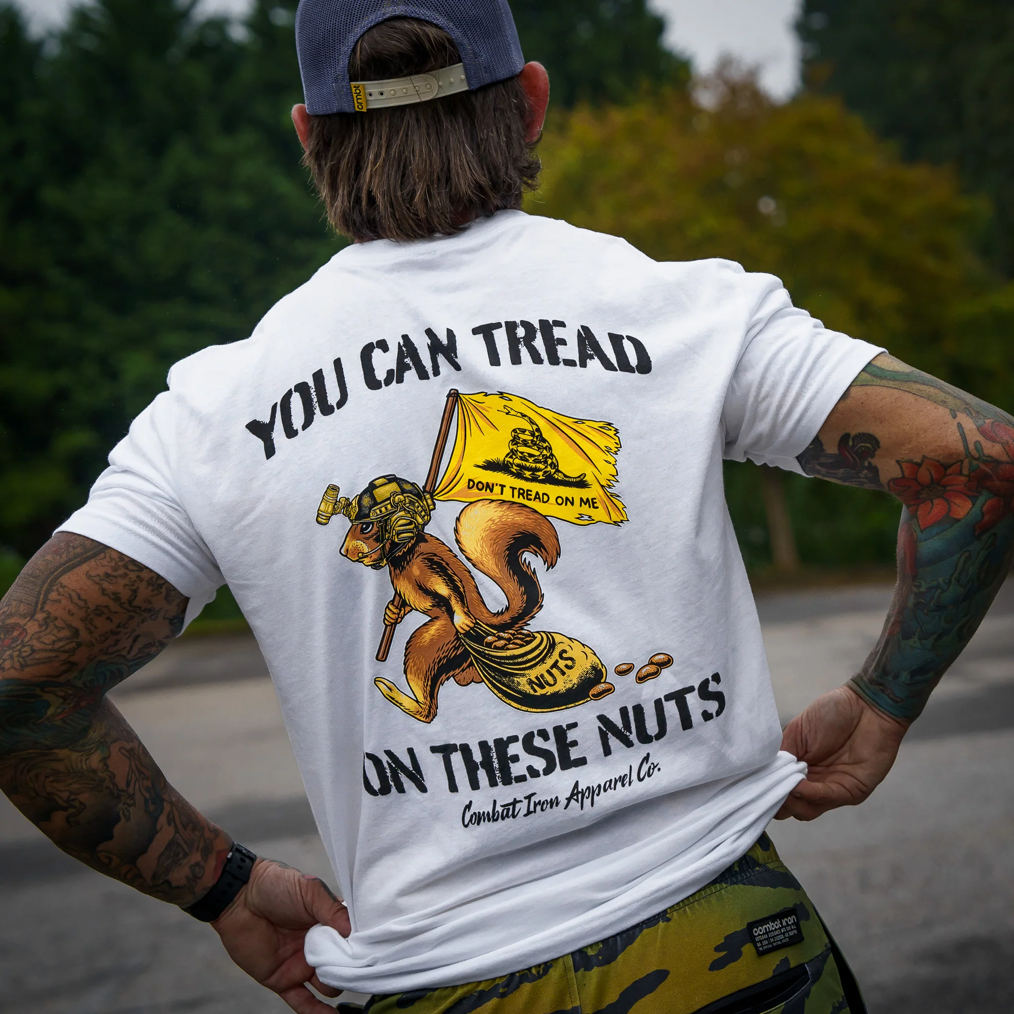 Tread On These Nuts Patriotic Men's T-Shirt - Image 10