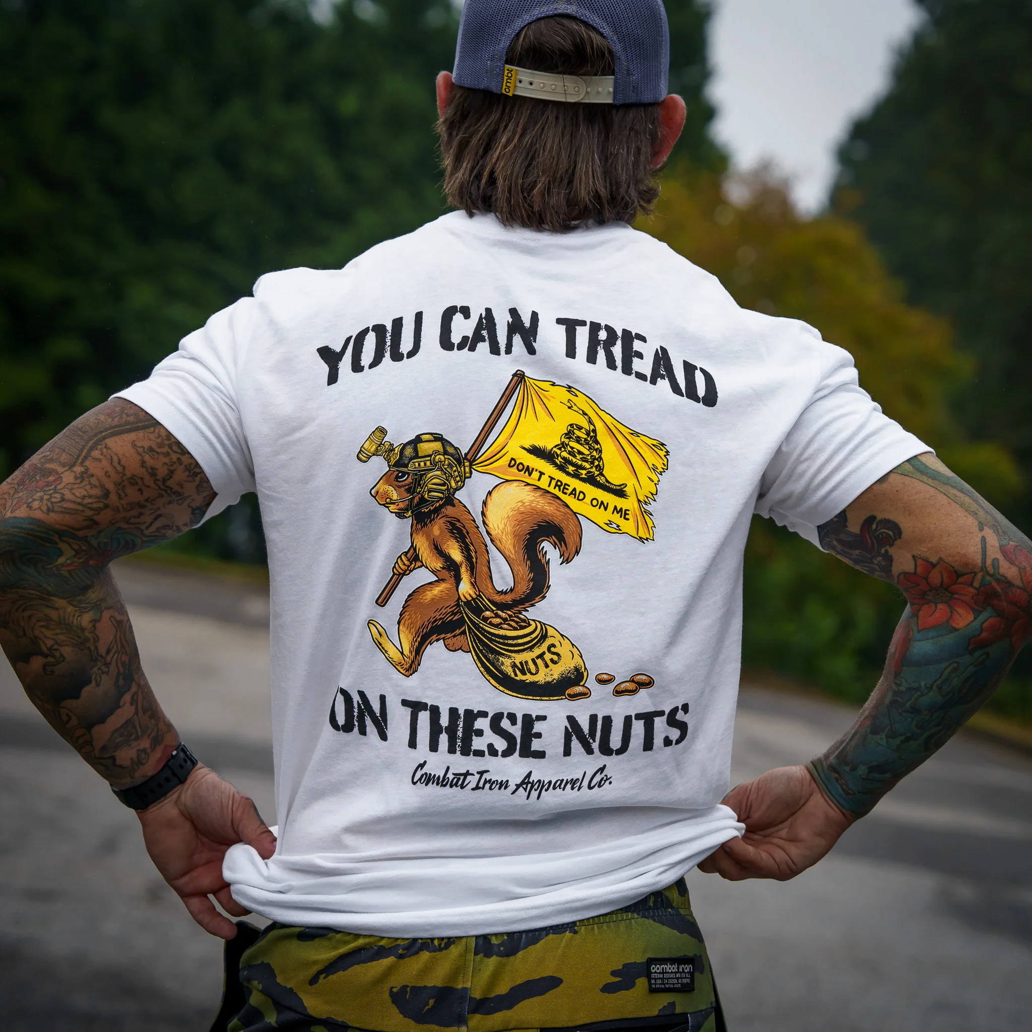 Tread On These Nuts Patriotic Men's T-Shirt - Image 6