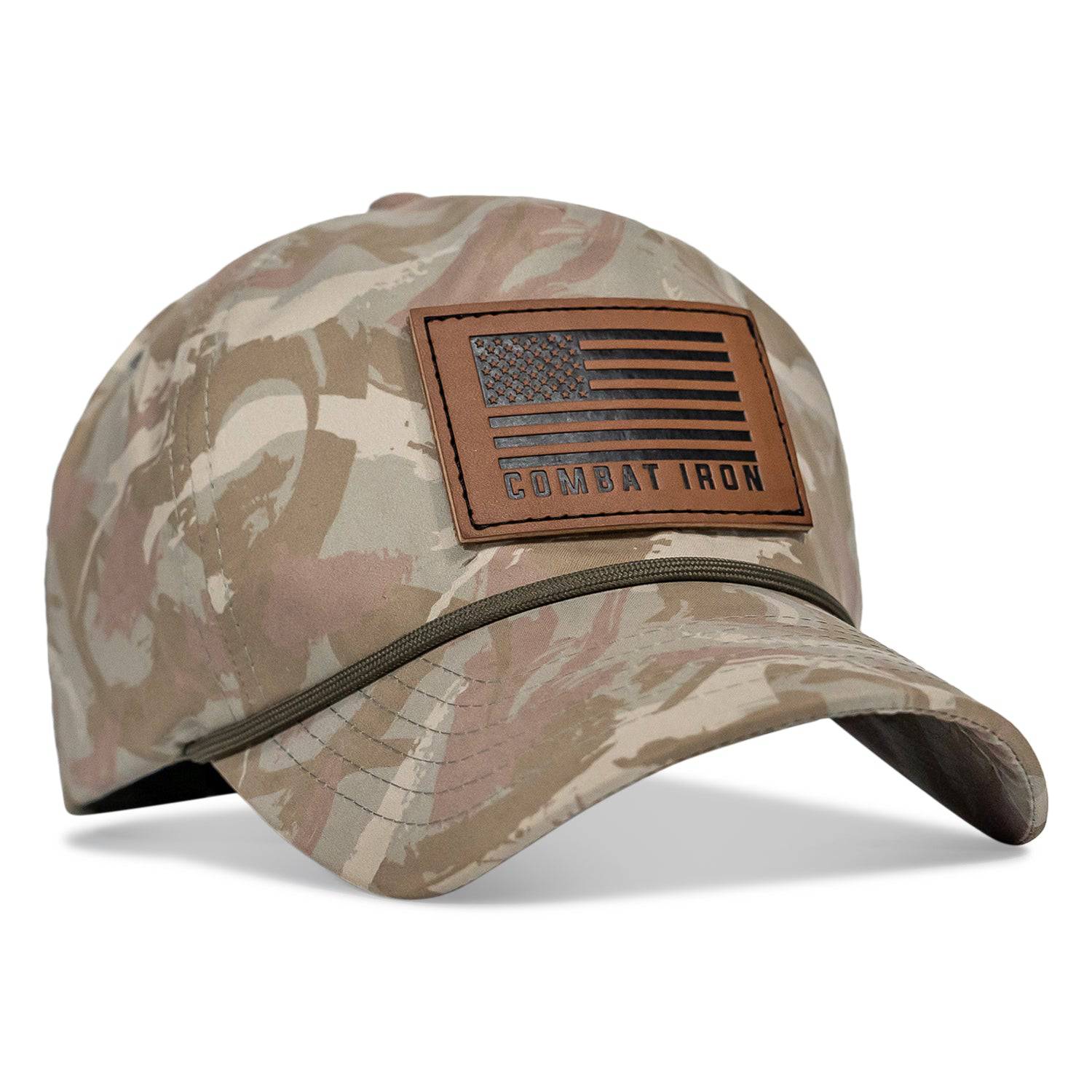 US Flag Leather Patch Crushable Snapback Hat - Image 3