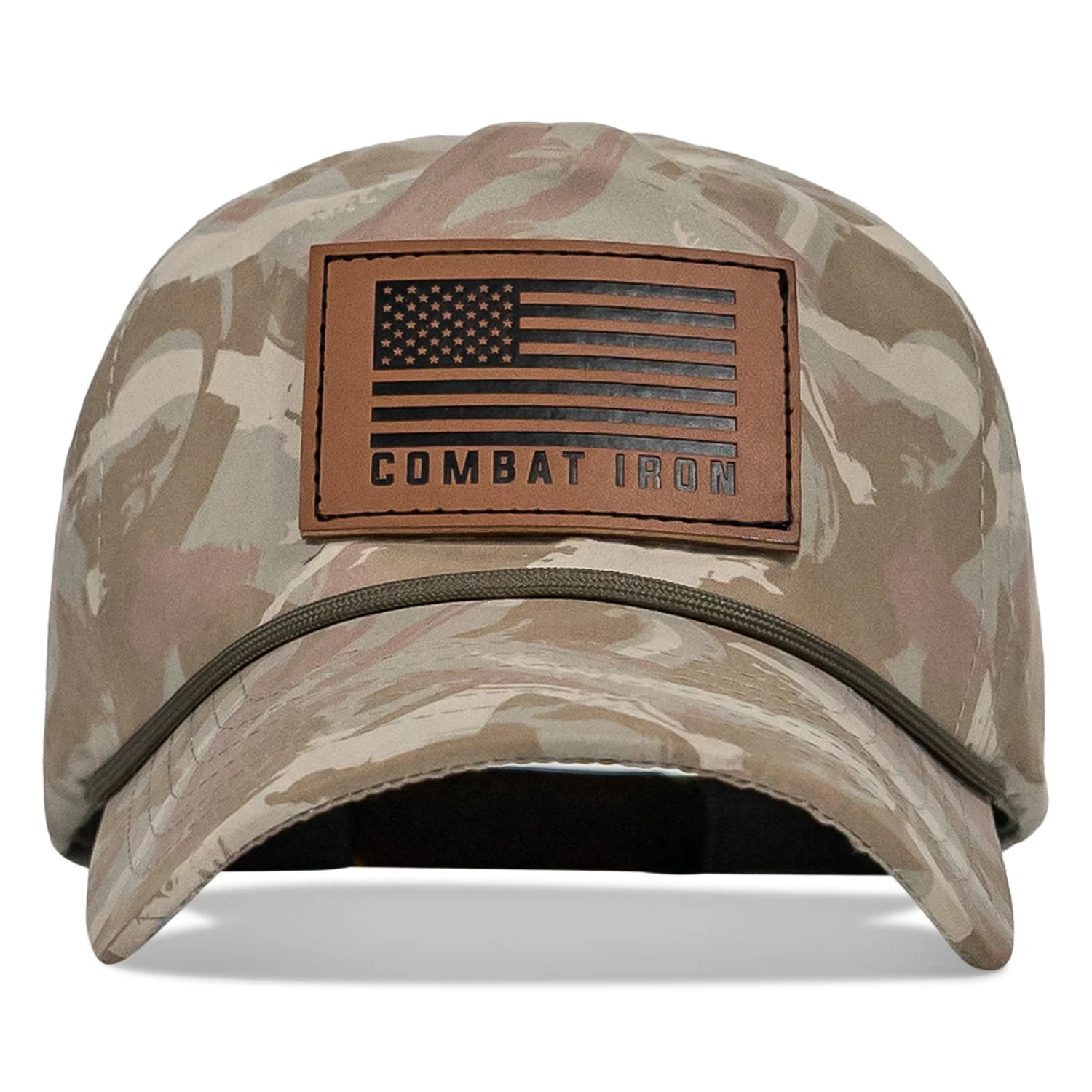 US Flag Leather Patch Crushable Snapback Hat - Image 4