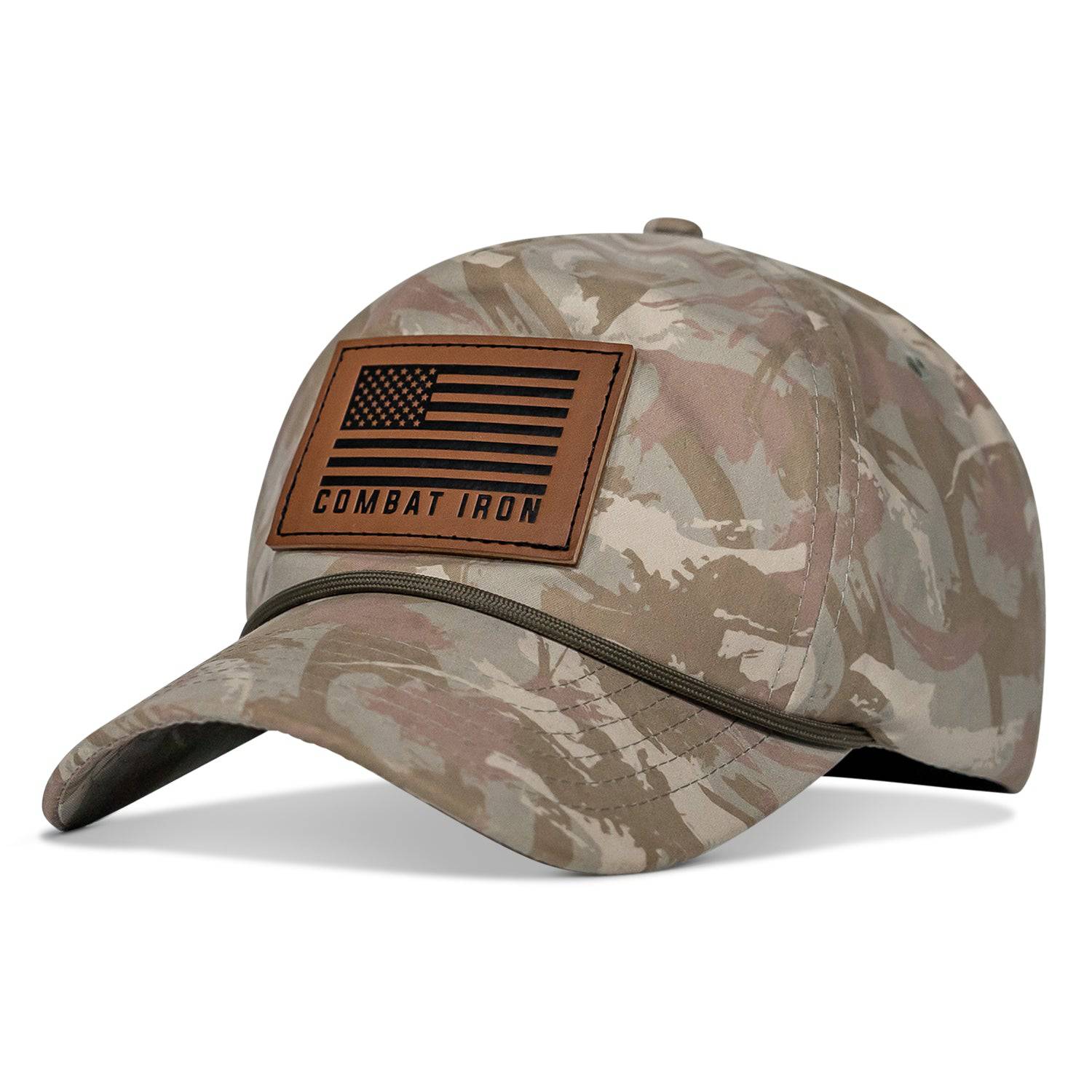 US Flag Leather Patch Crushable Snapback Hat - Image 7