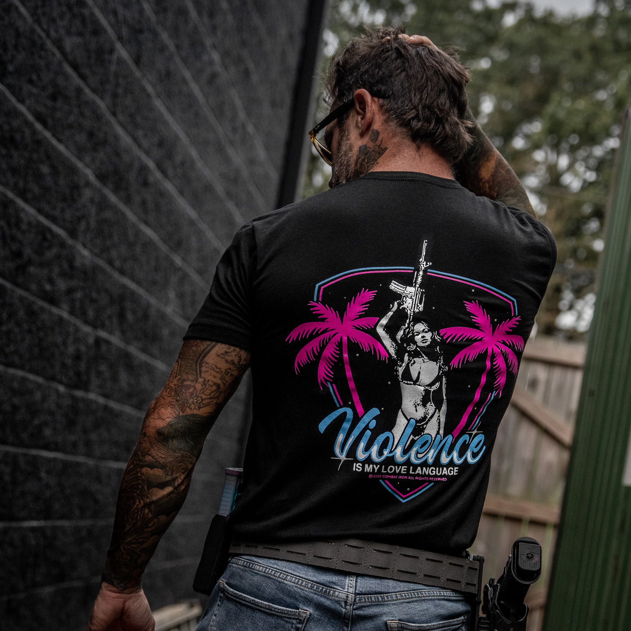 Violence Is My Love Language Men's T-Shirt - Image 6