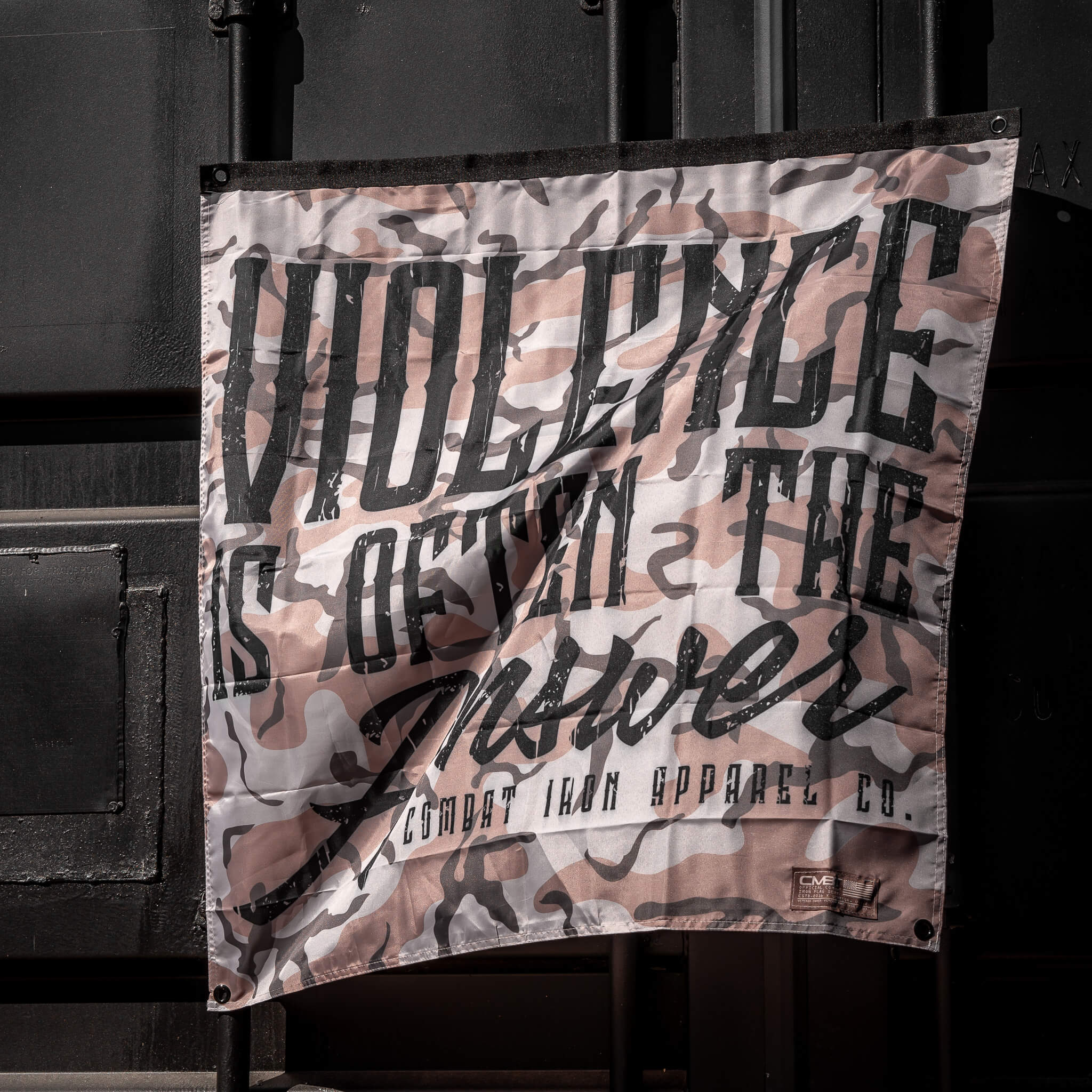 Violence Is Often The Answer 3'x3' Camo Flag - Image 4