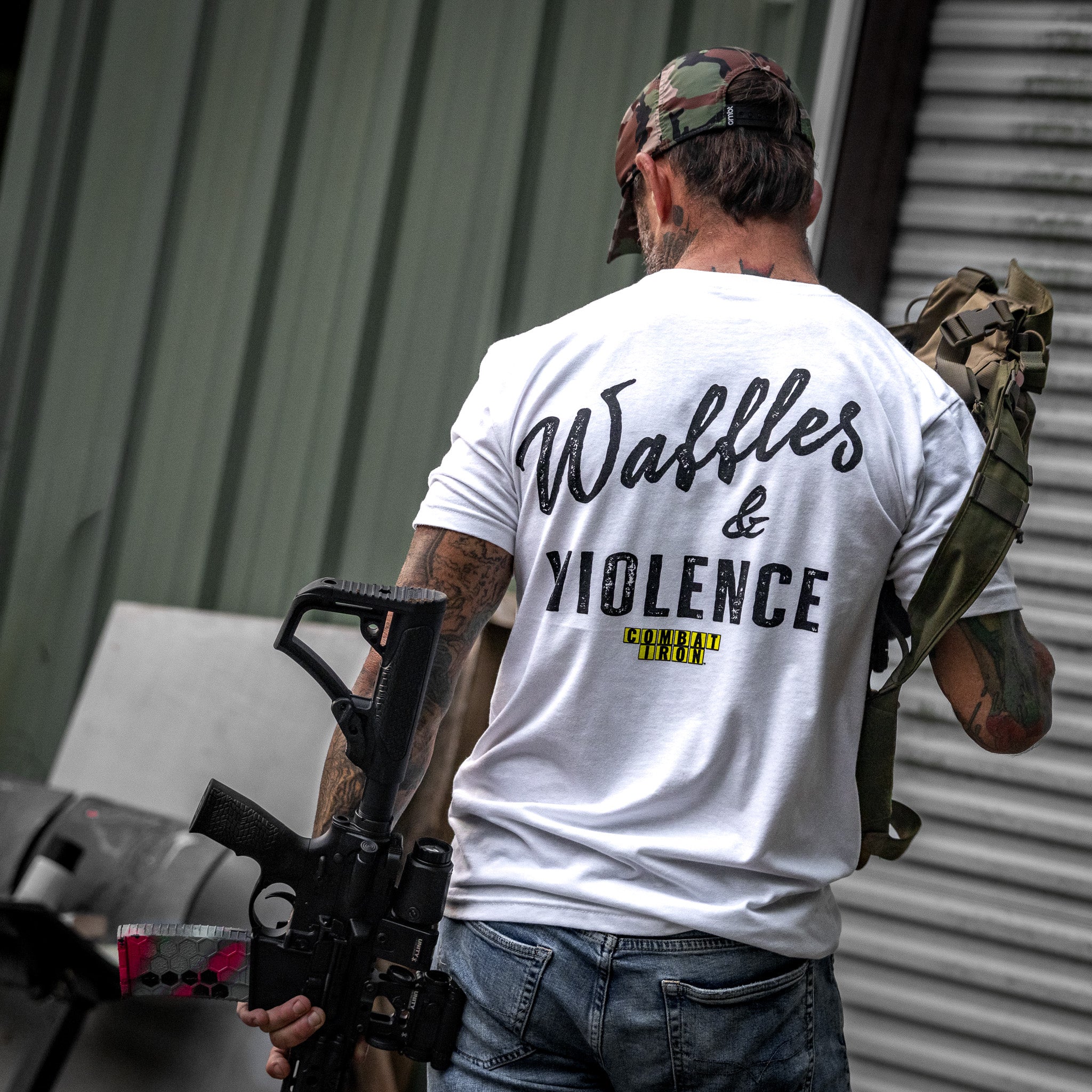 Waffles & Violence Men's T-Shirt - Image 11