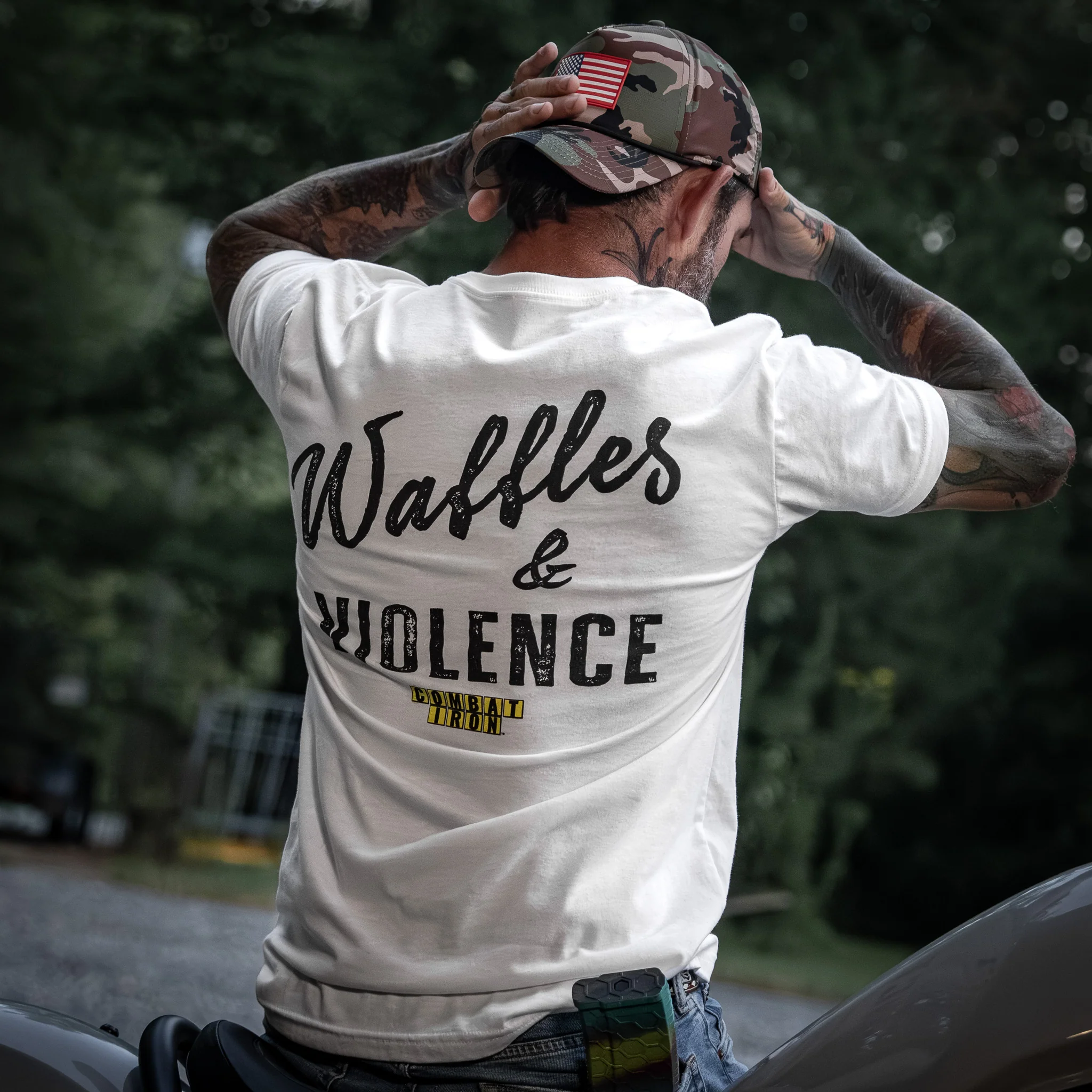 Waffles & Violence Men's T-Shirt - Image 12