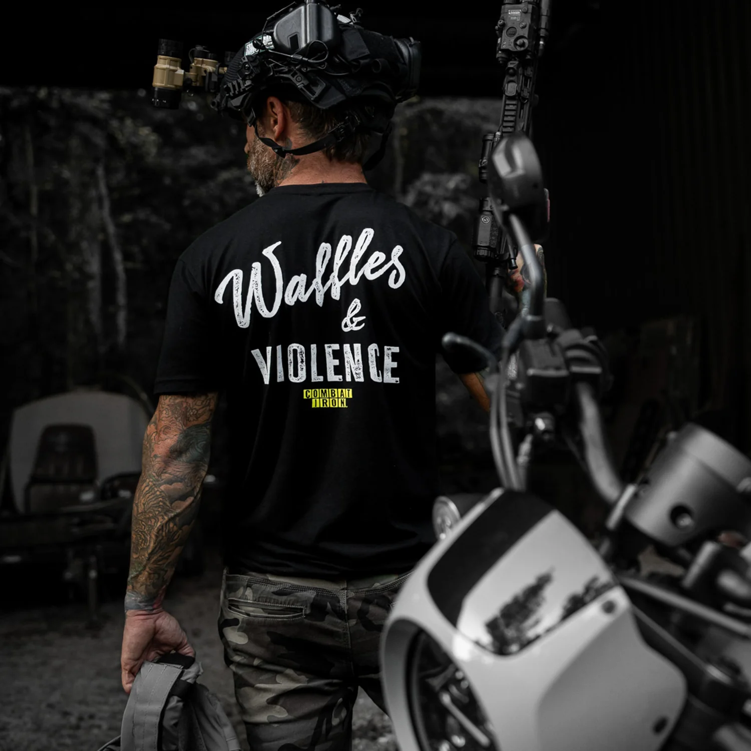 Waffles & Violence Men's T-Shirt - Image 2