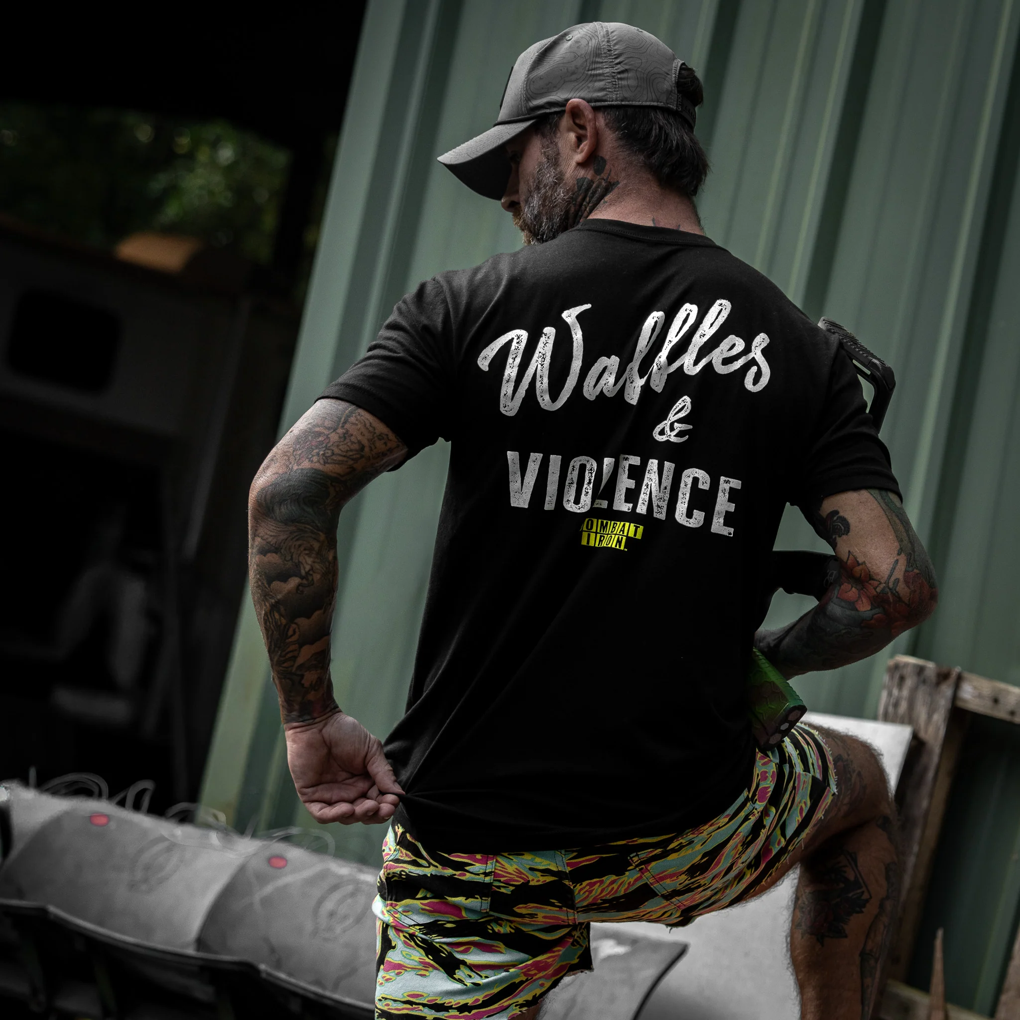 Waffles & Violence Men's T-Shirt - Image 6