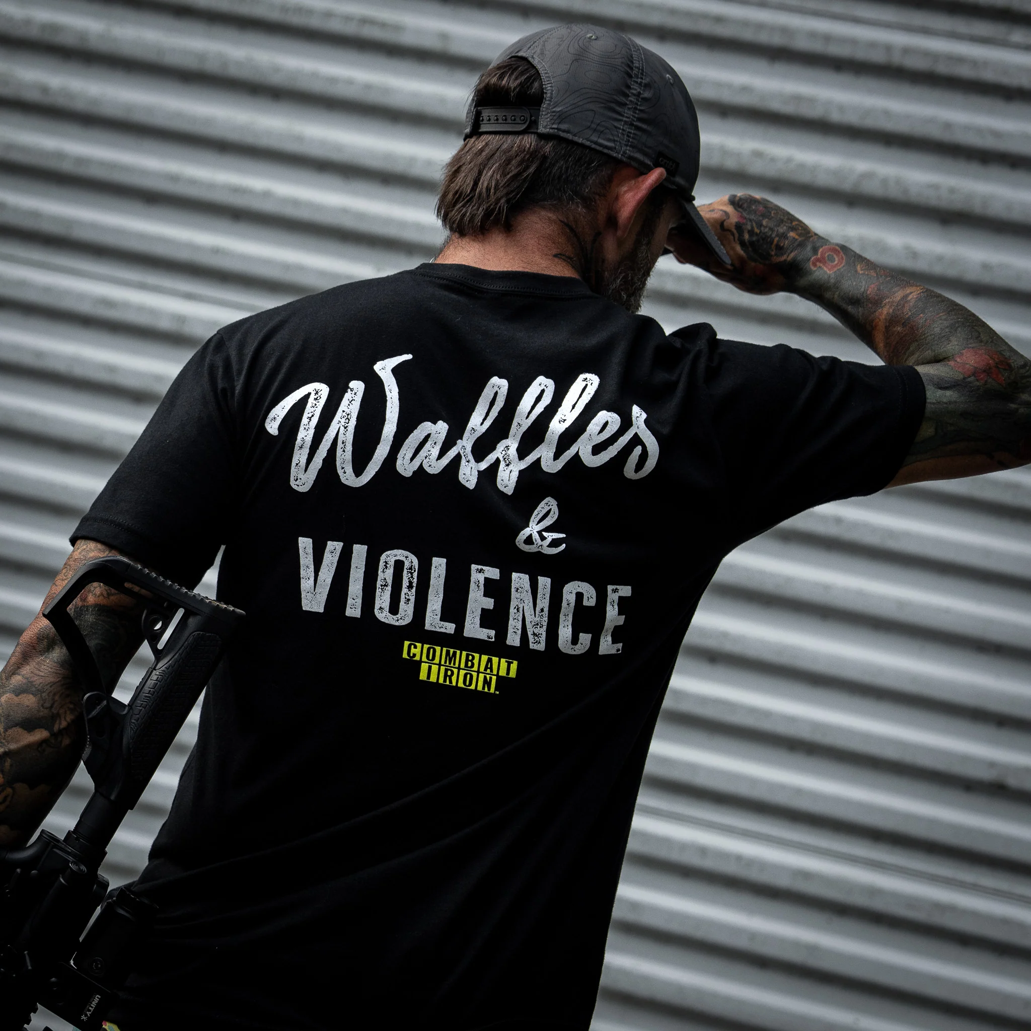 Waffles & Violence Men's T-Shirt - Image 7