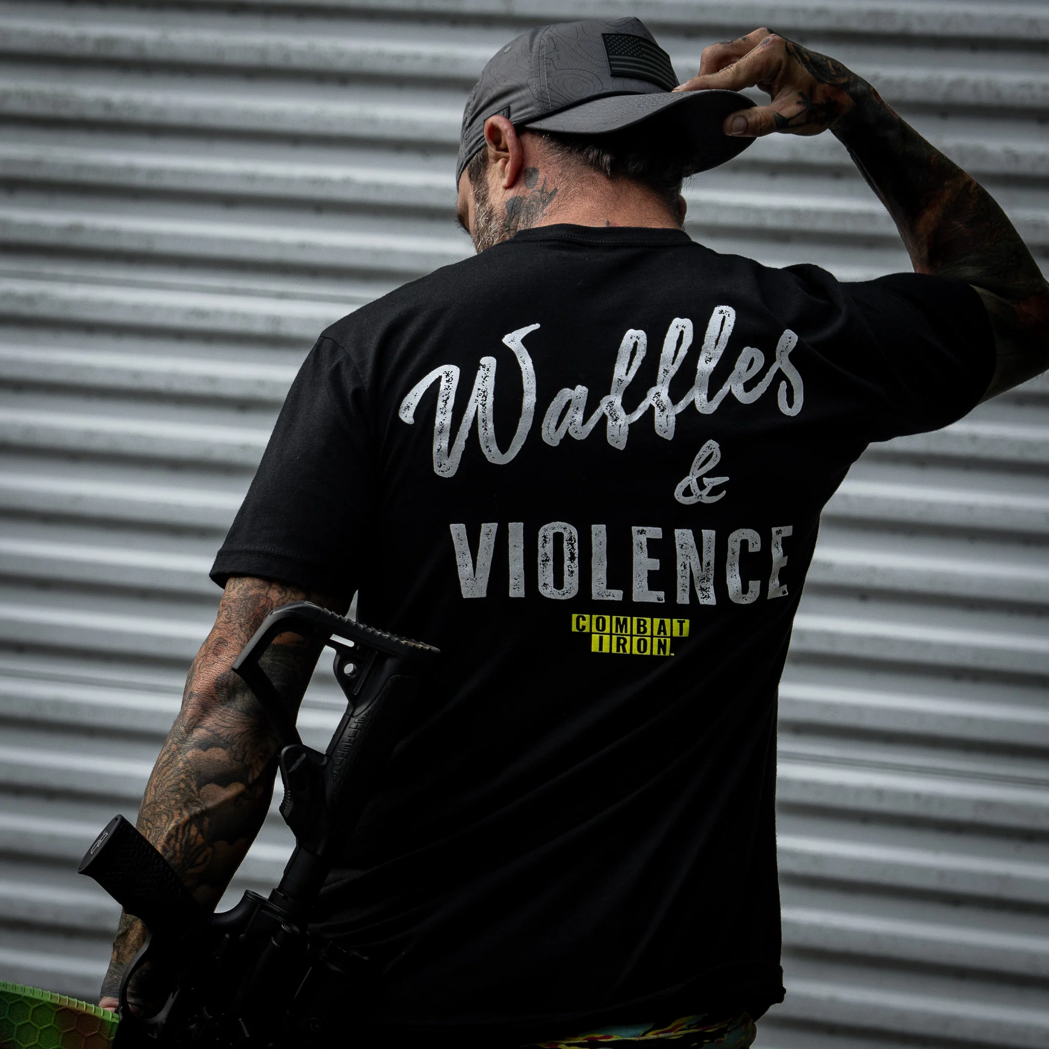 Waffles & Violence Men's T-Shirt - Image 8