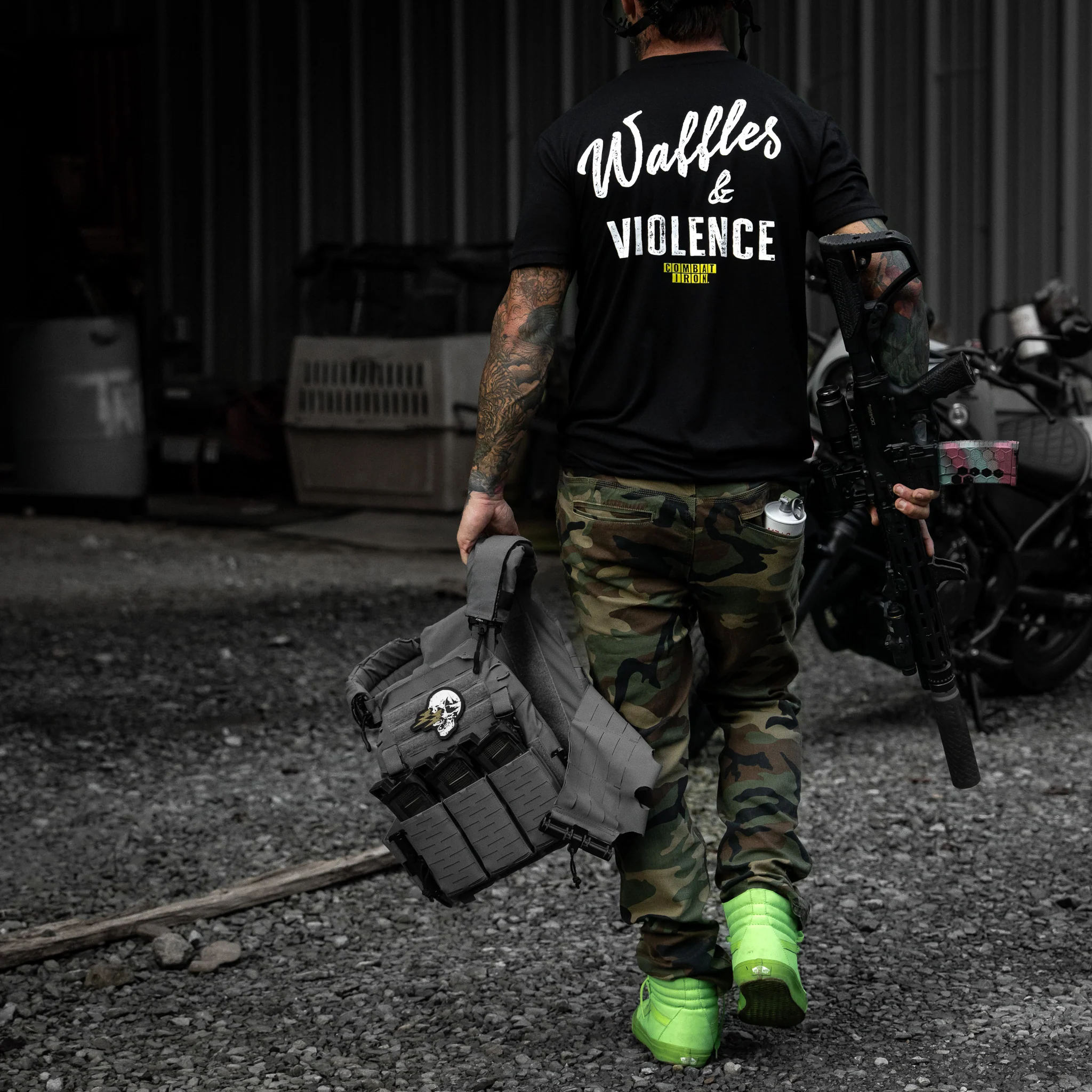 Waffles & Violence Men's T-Shirt - Image 9