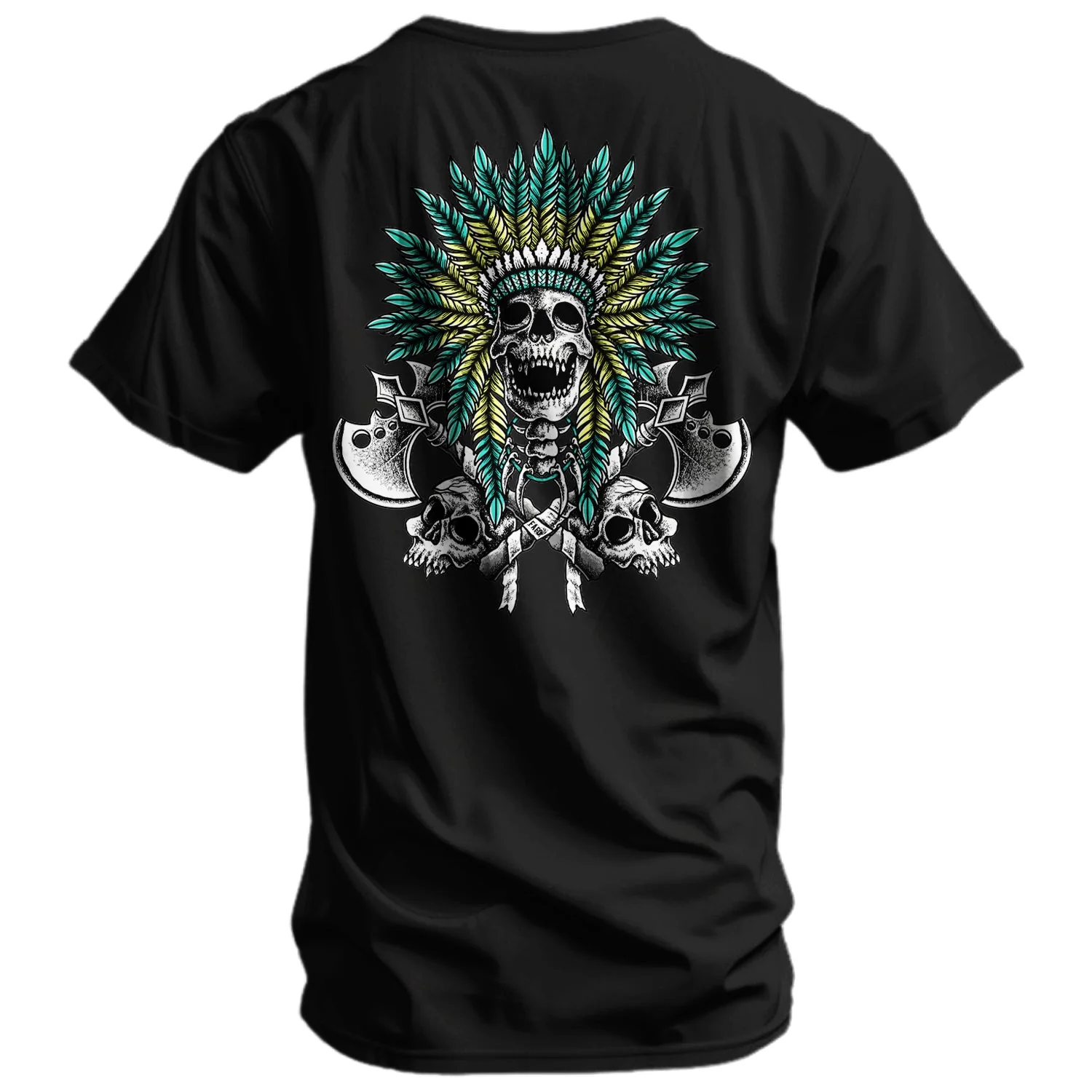 Warrior Spirit Indian Head Men's T-Shirt - Image 2