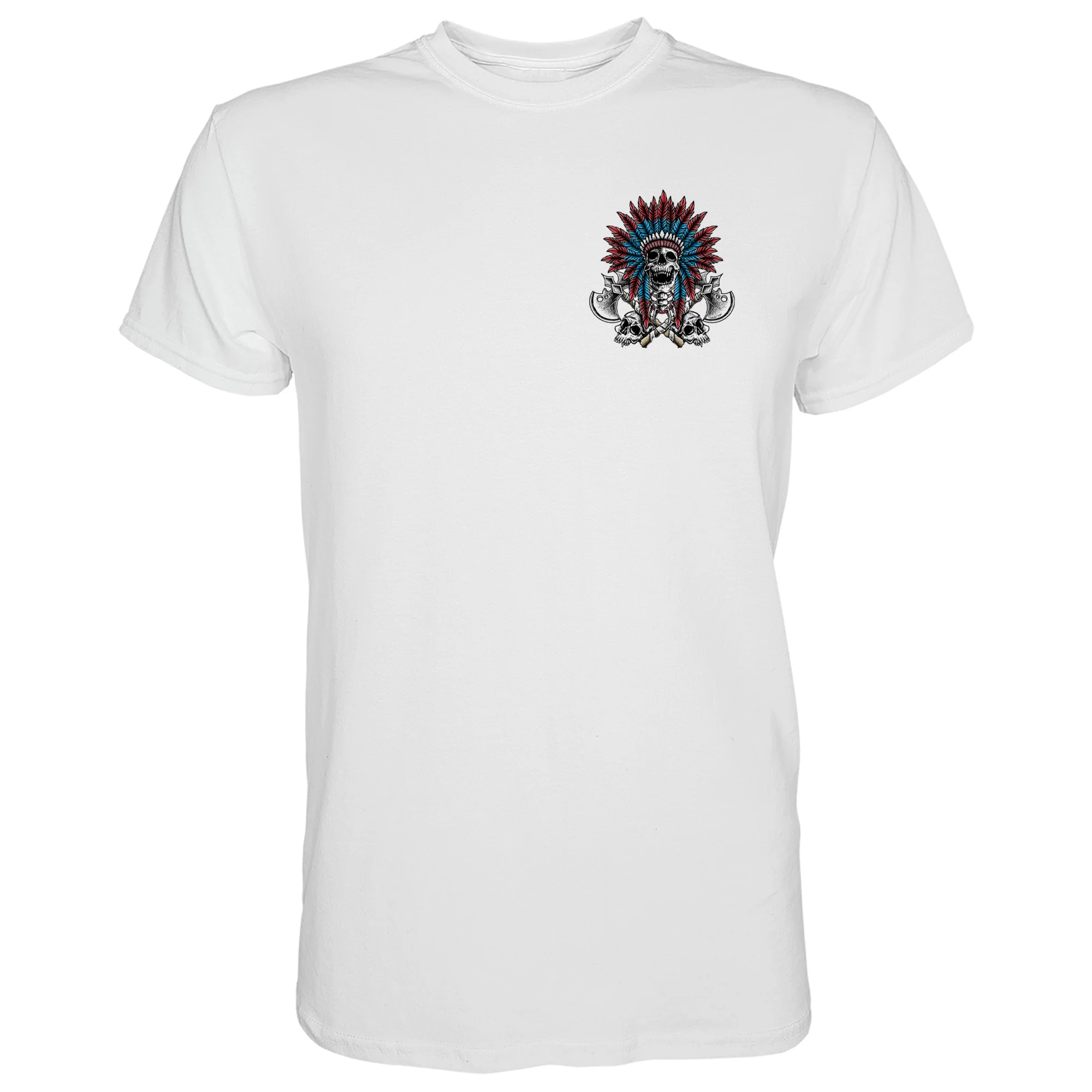 Warrior Spirit Indian Head Men's T-Shirt - Image 4