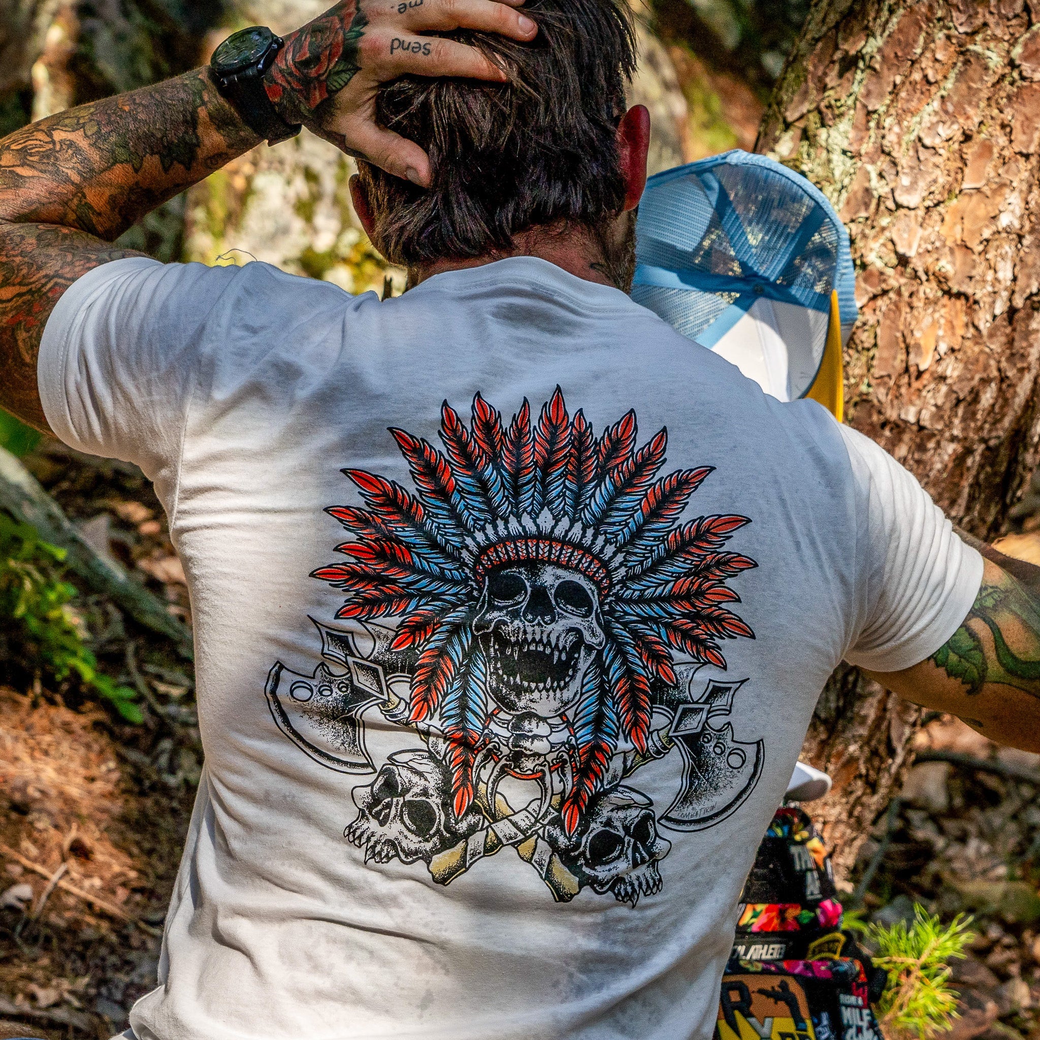 Warrior Spirit Indian Head Men's T-Shirt - Image 5