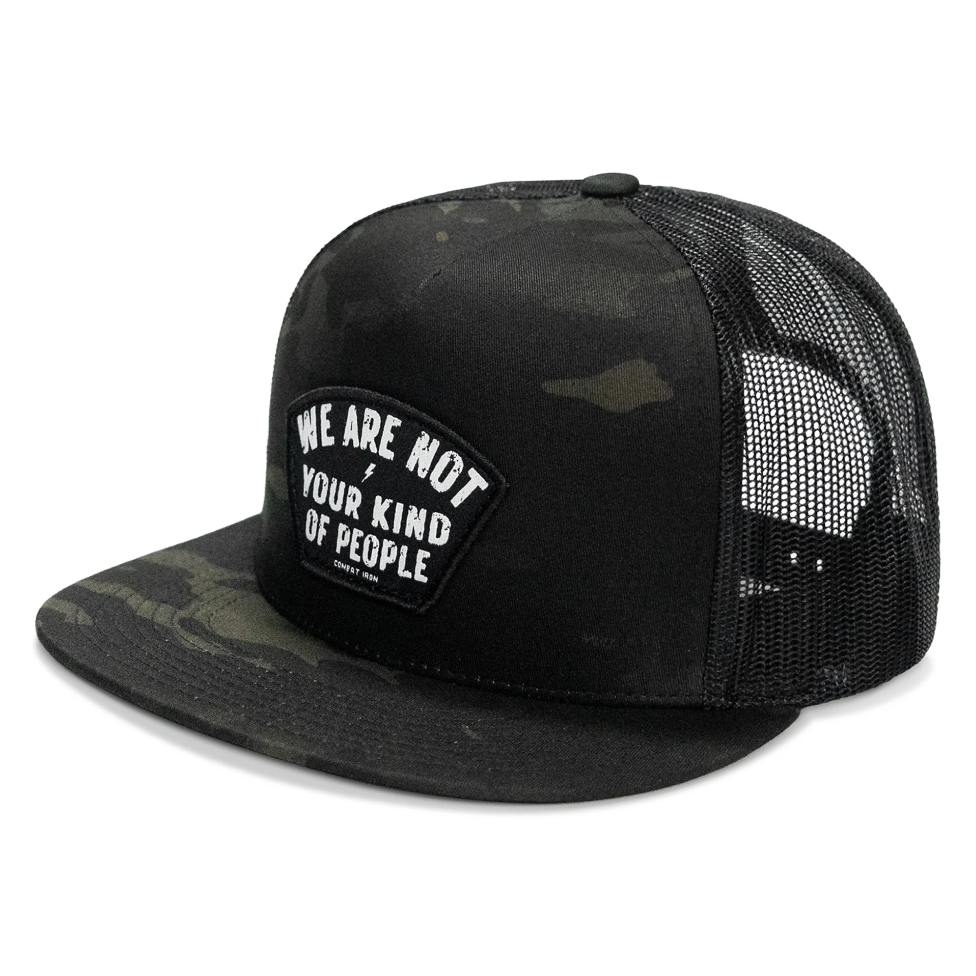 We Are Not Your Kind Of People Patch Flatbill Snapback Hat - Image 2