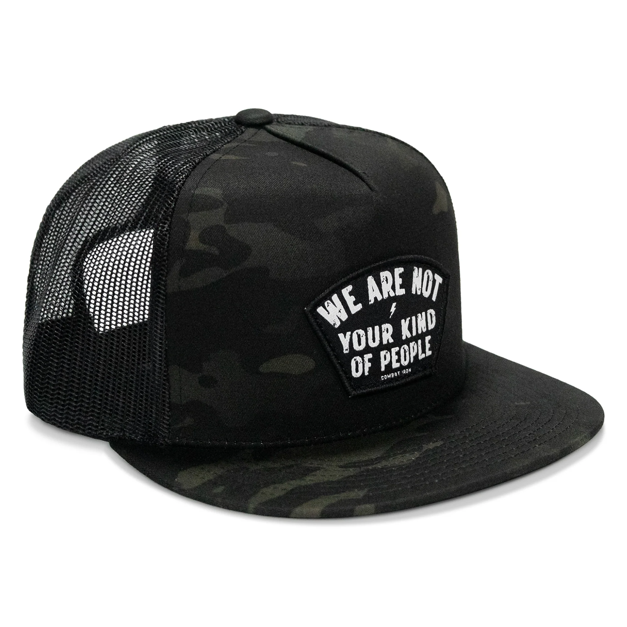 We Are Not Your Kind Of People Patch Flatbill Snapback Hat - Image 3