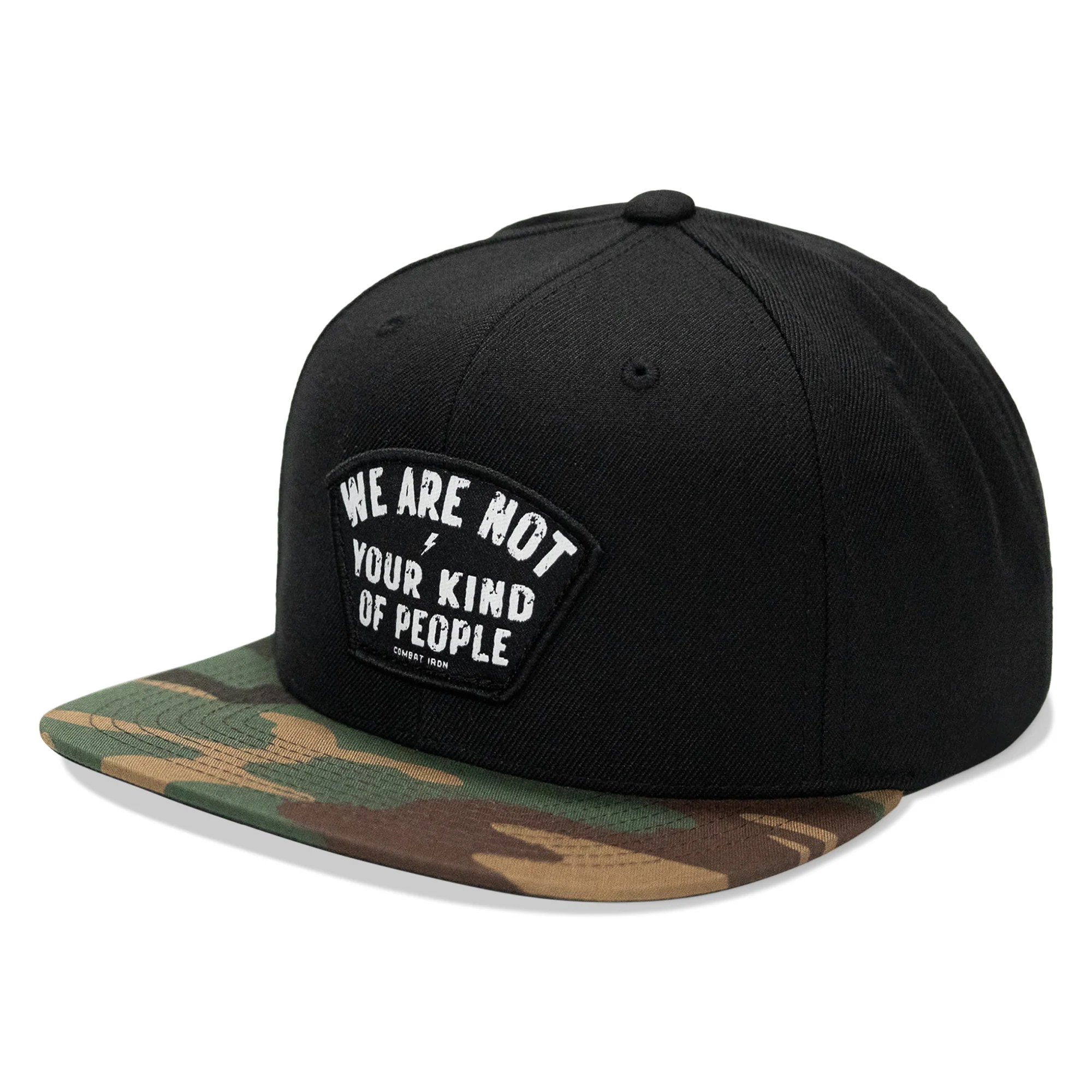 We Are Not Your Kind Of People Patch Flatbill Snapback Hat - Image 7