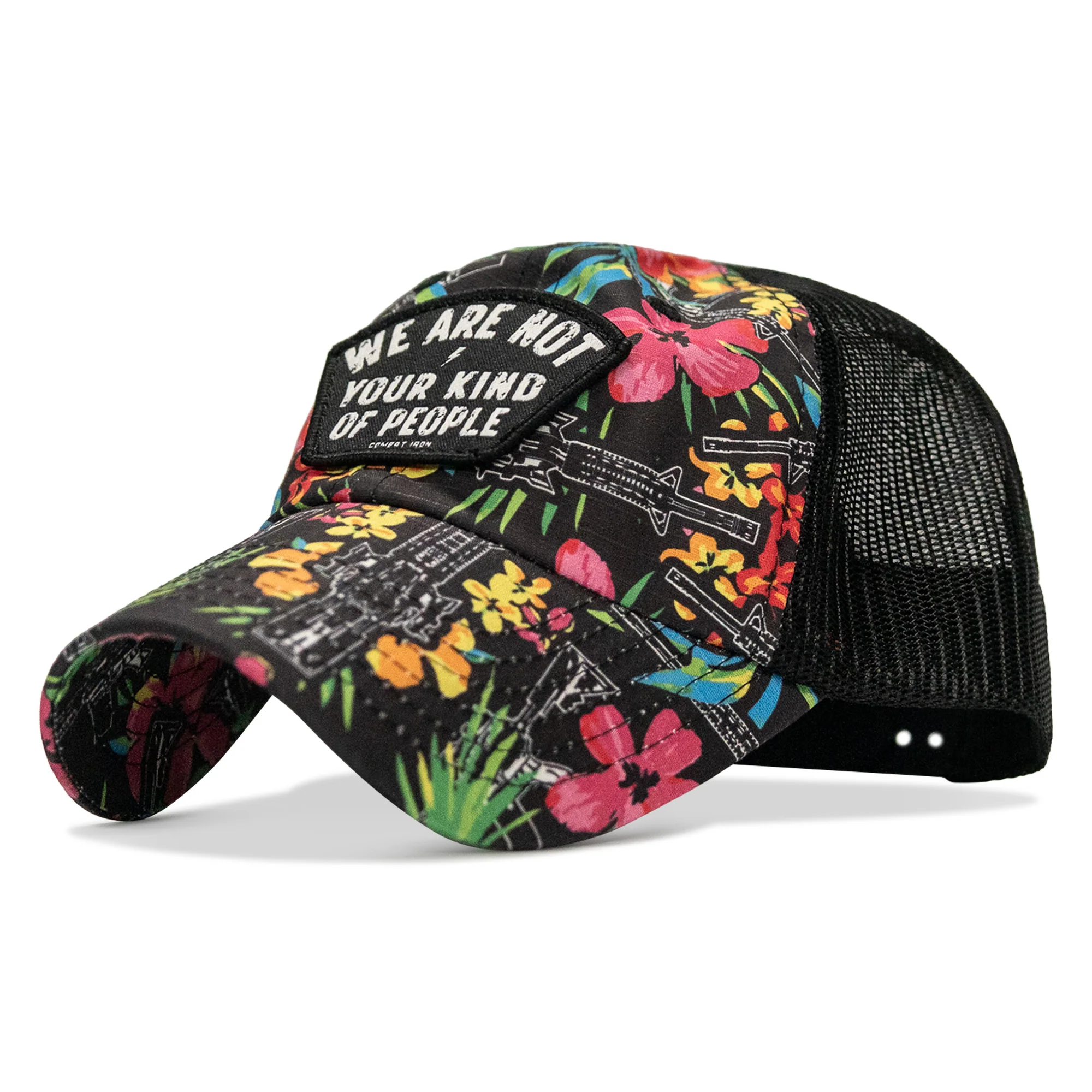 We Are Not Your Kind Of People Patch Tactical Ripstop Mesh Snapback Hat - Image 15