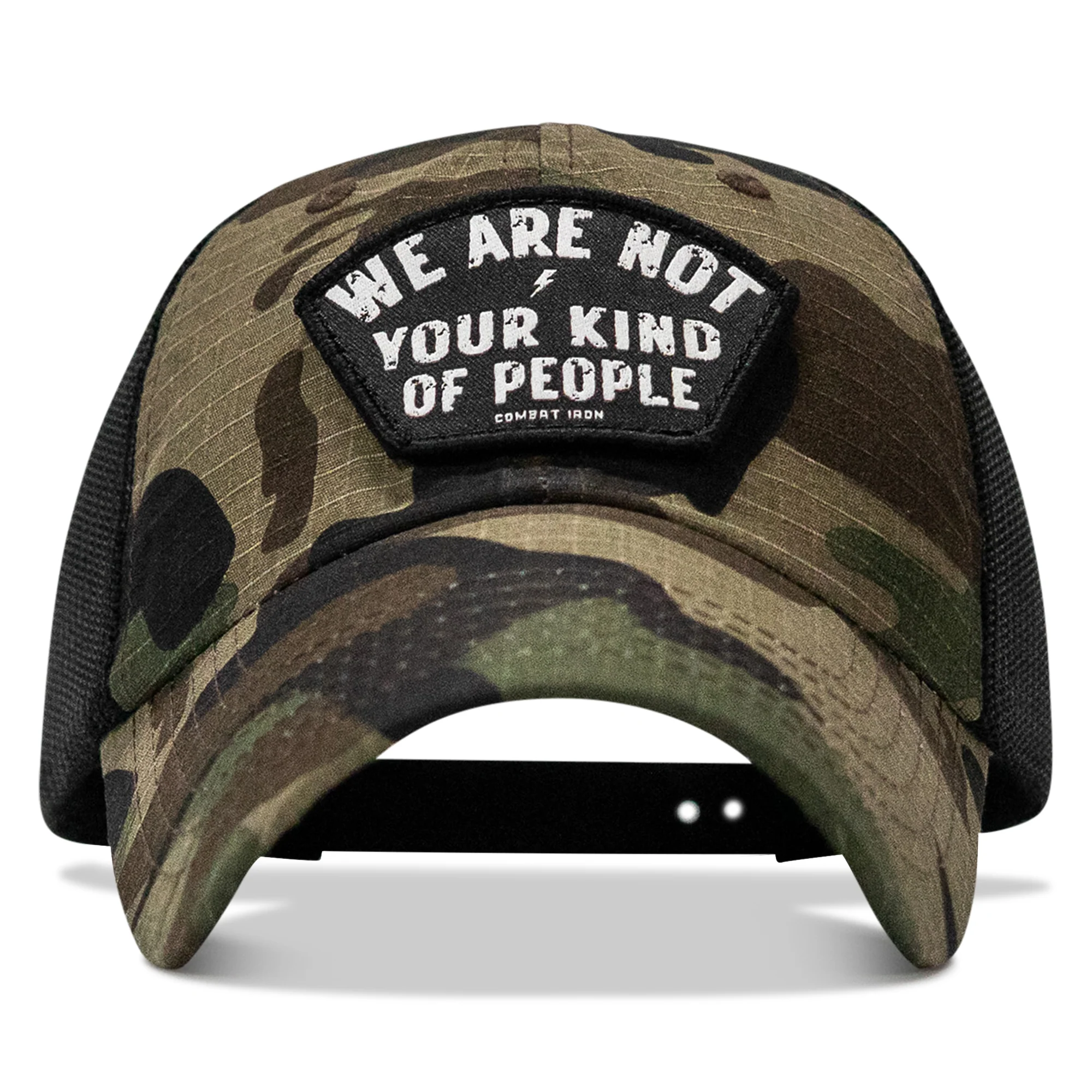 We Are Not Your Kind Of People Patch Tactical Ripstop Mesh Snapback Hat - Image 20