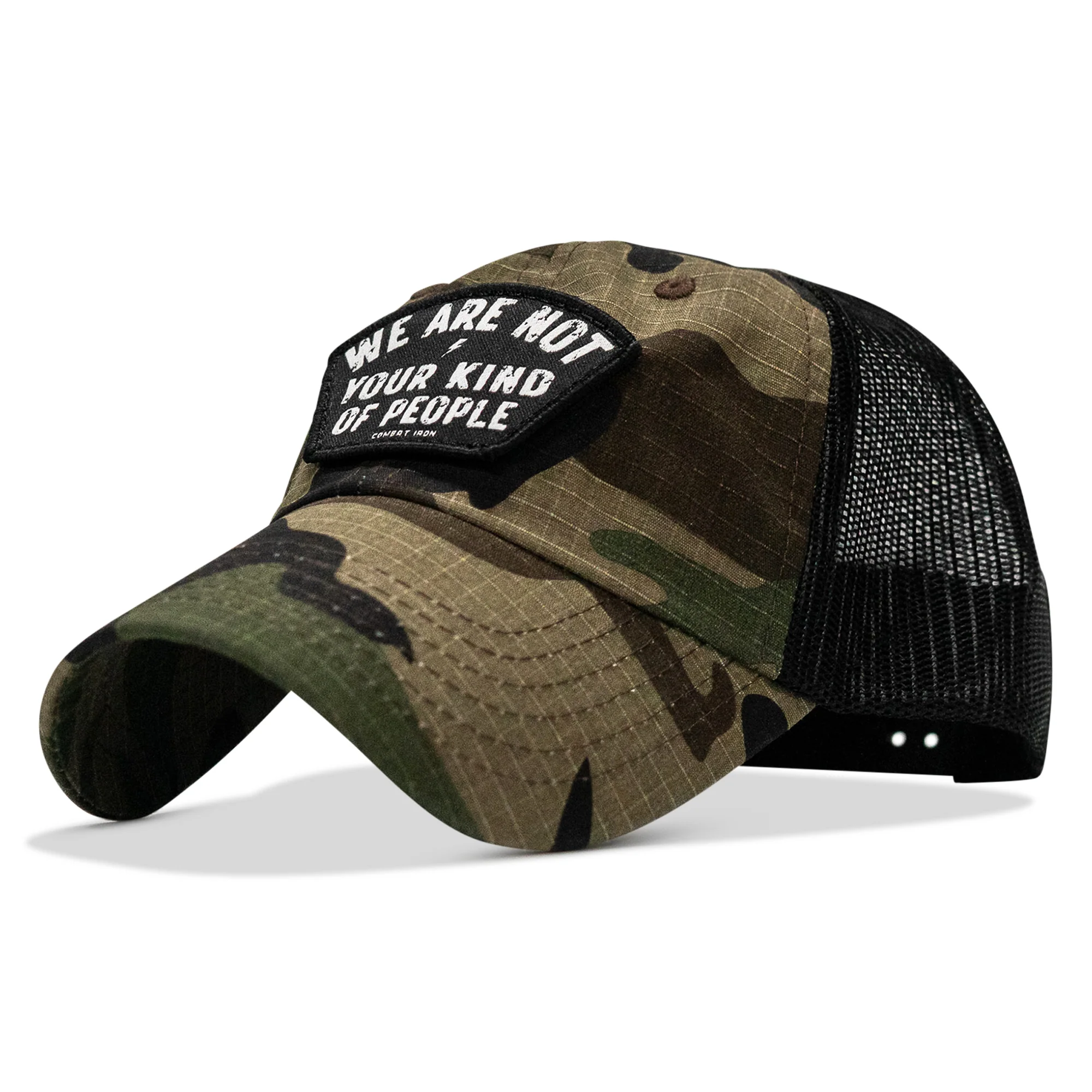 We Are Not Your Kind Of People Patch Tactical Ripstop Mesh Snapback Hat - Image 21