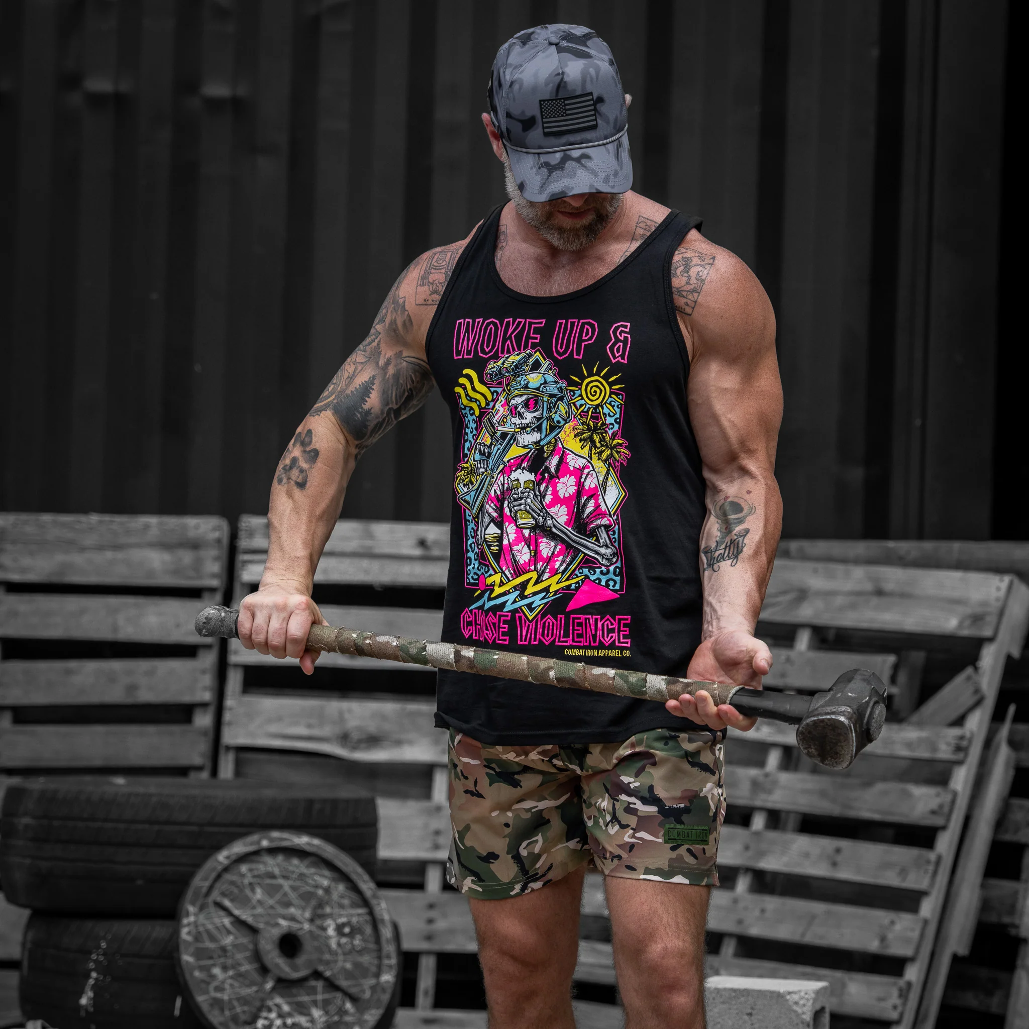 Woke Up & Chose Violence Men's Tank - Image 4