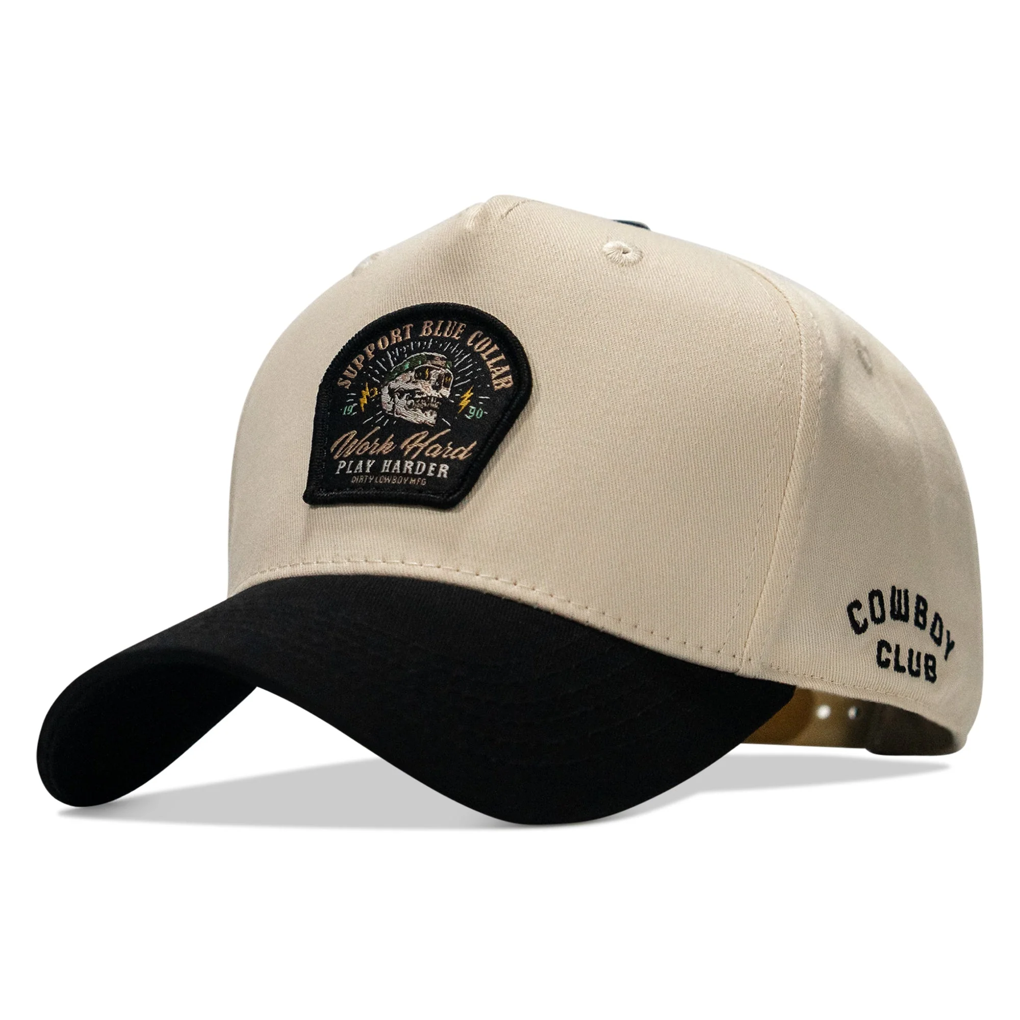 Work Hard Play Harder Patch 5 Panel Workhorse Snapback - Image 3