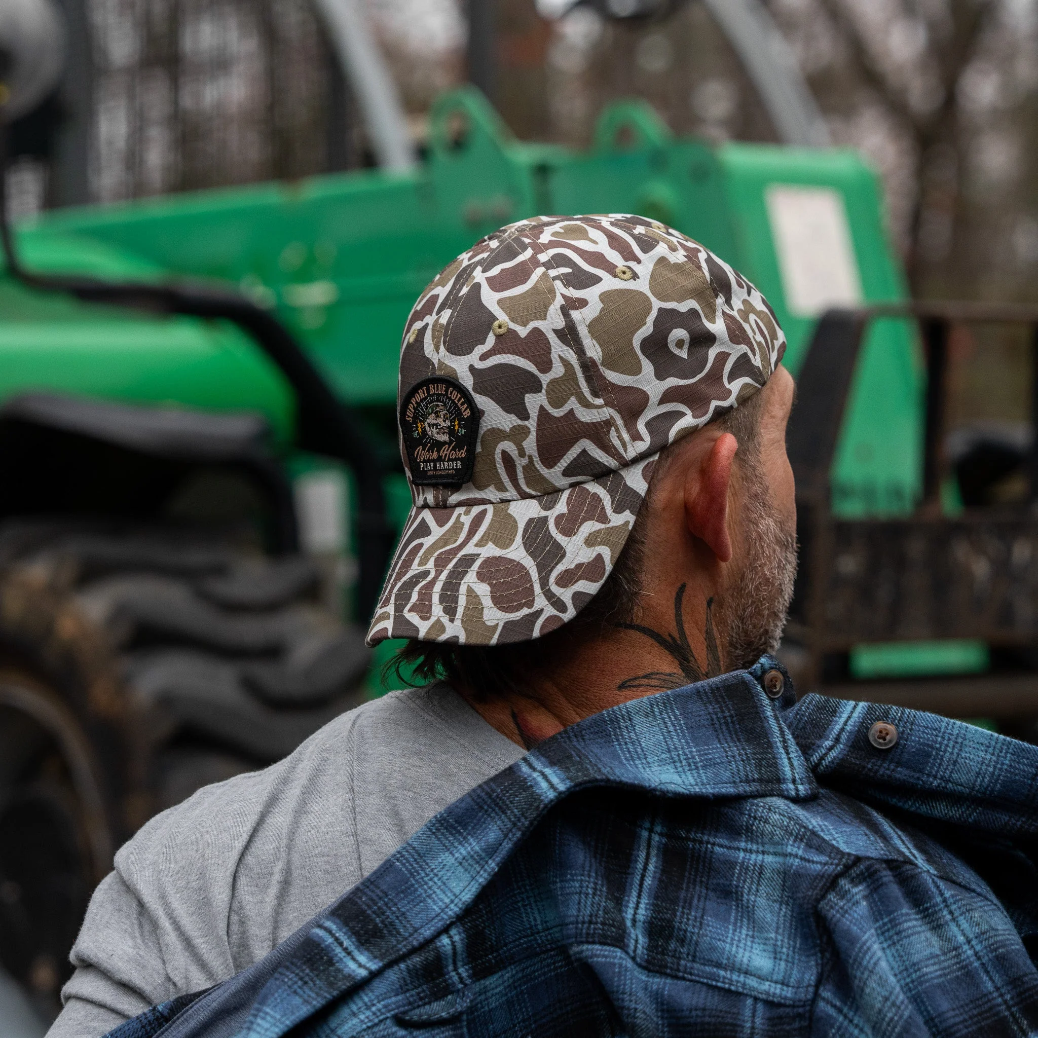 Work Hard, Play Harder Patch Ripstop Tactical Hat - Image 10