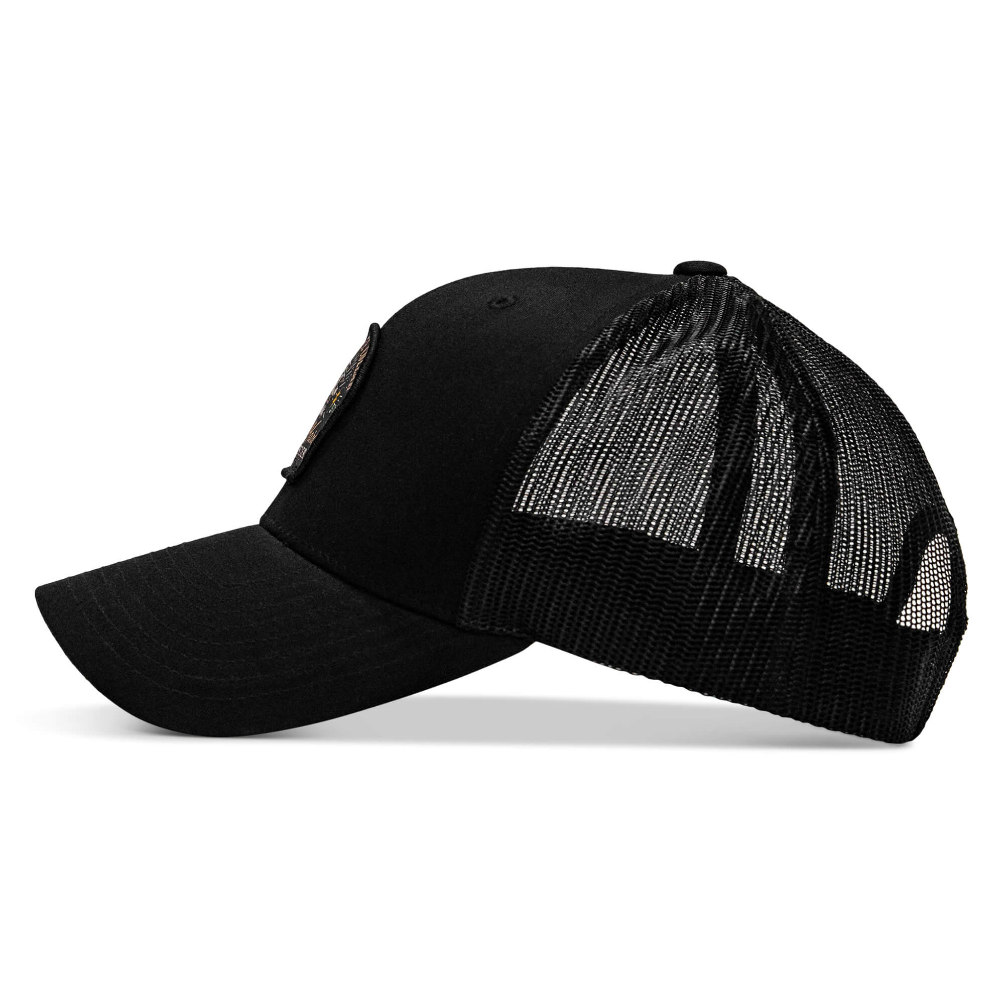 Work Hard Play Harder | Support Blue Collar Patch Snapback Hat - Image 10