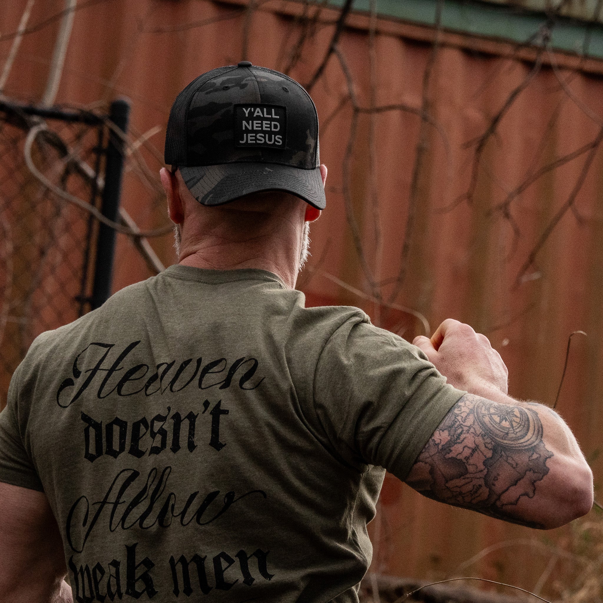 Y'all Need Jesus Patch Snapback Hat - Image 22