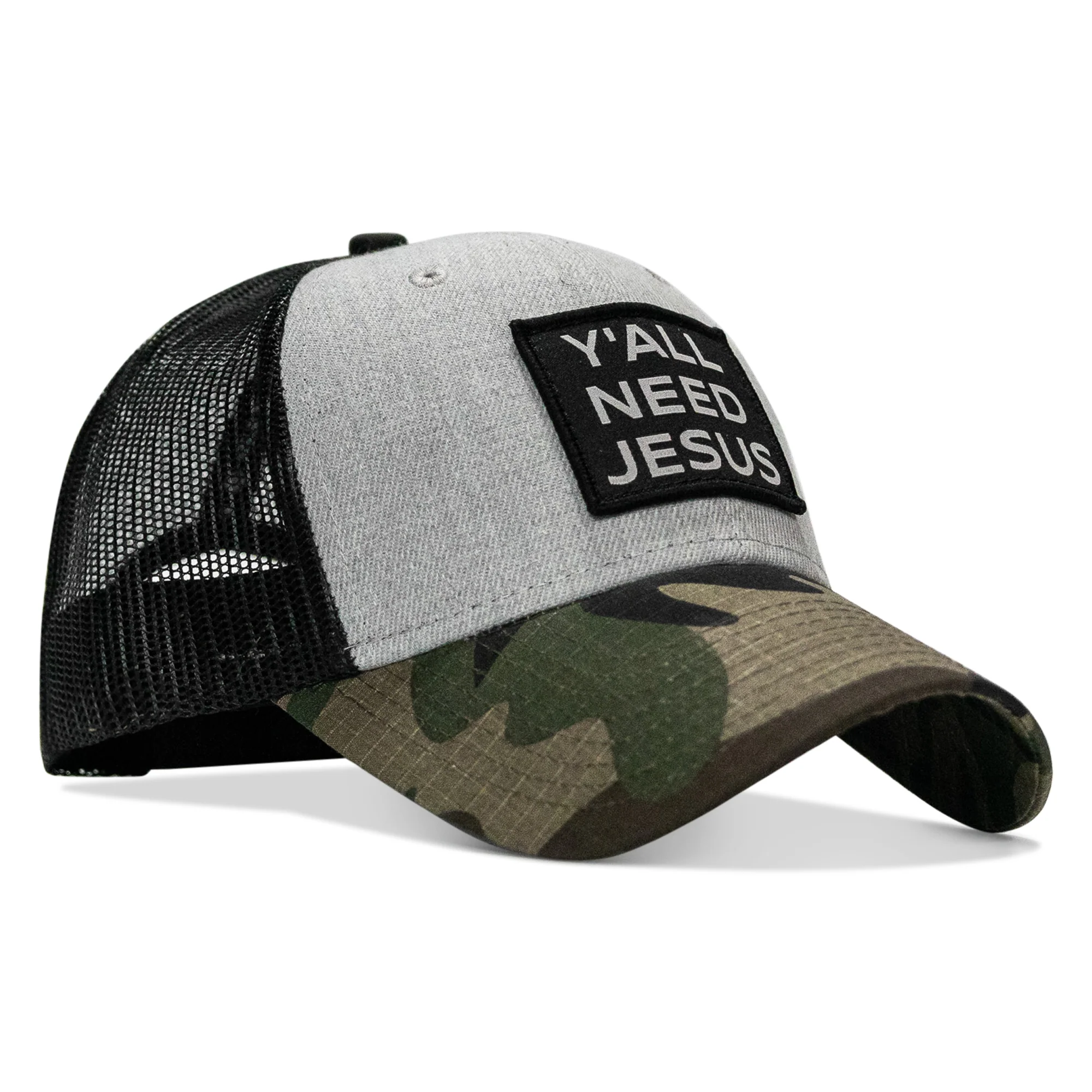 Y'all Need Jesus Patch Snapback Hat - Image 3