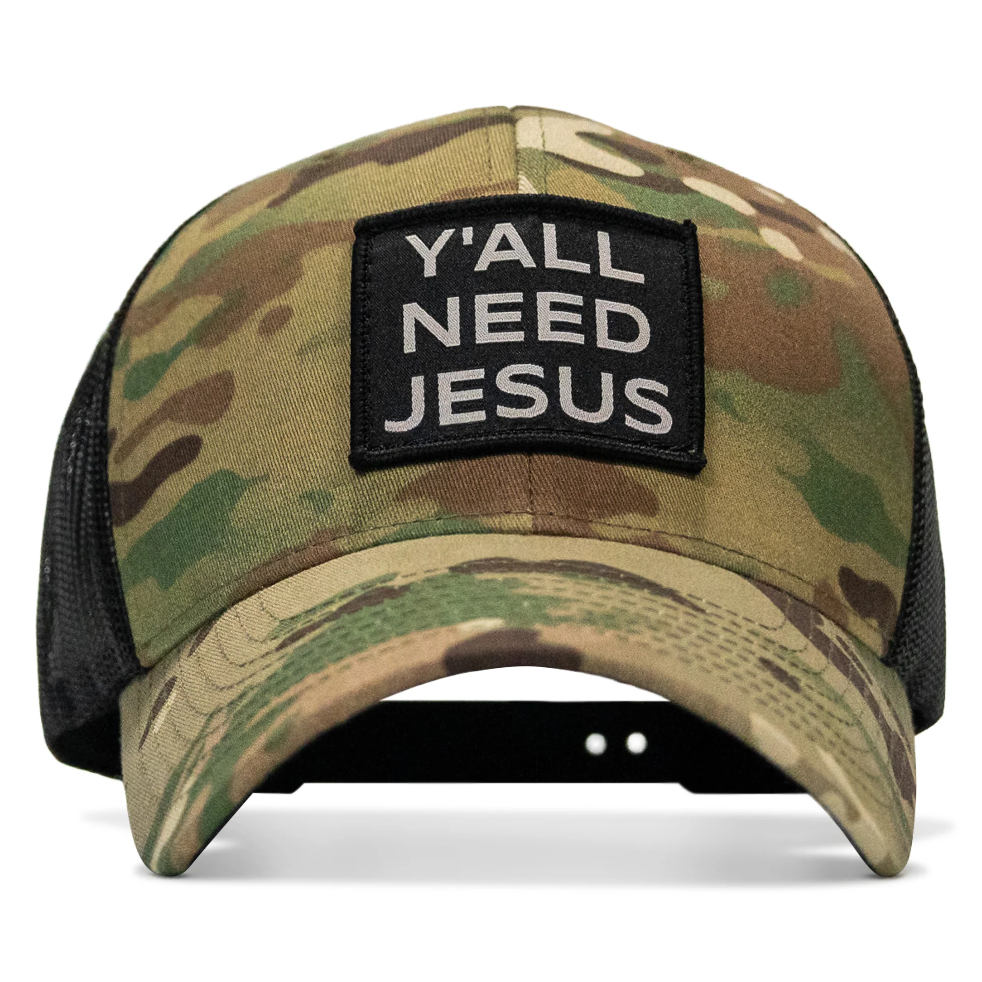 Y'all Need Jesus Patch Snapback Hat - Image 7